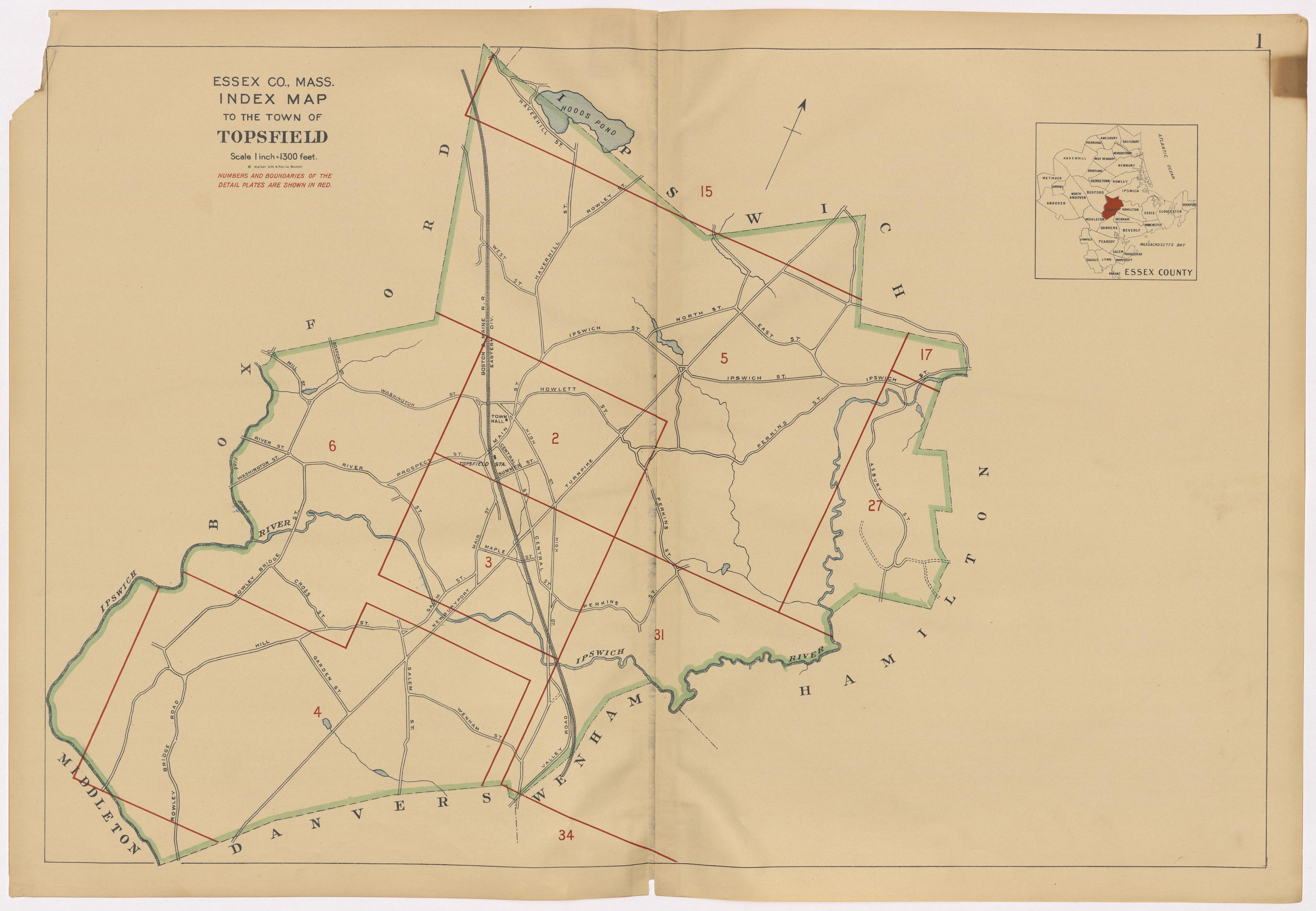 Image 5 of Atlas of the Towns of Topsfield, Ipswich, Essex, Hamilton and Wenham, Essex County, Massachusetts from Atlas of the Towns of Topsfield, Ipswich, Essex, Hamilton and Wenham, Essex County, Massachusetts 1910 by Relic Map Company