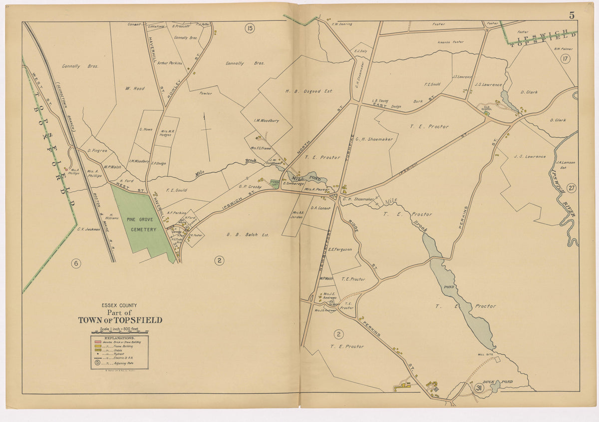 Image 9 of Atlas of the Towns of Topsfield, Ipswich, Essex, Hamilton and Wenham, Essex County, Massachusetts from Atlas of the Towns of Topsfield, Ipswich, Essex, Hamilton and Wenham, Essex County, Massachusetts 1910 by Relic Map Company