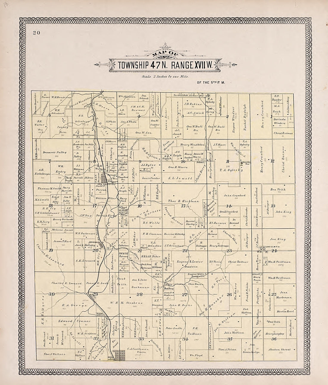 This old map of Cooper County, Missouri, was created by Central Map Co|Wangersheim, S. in 1897