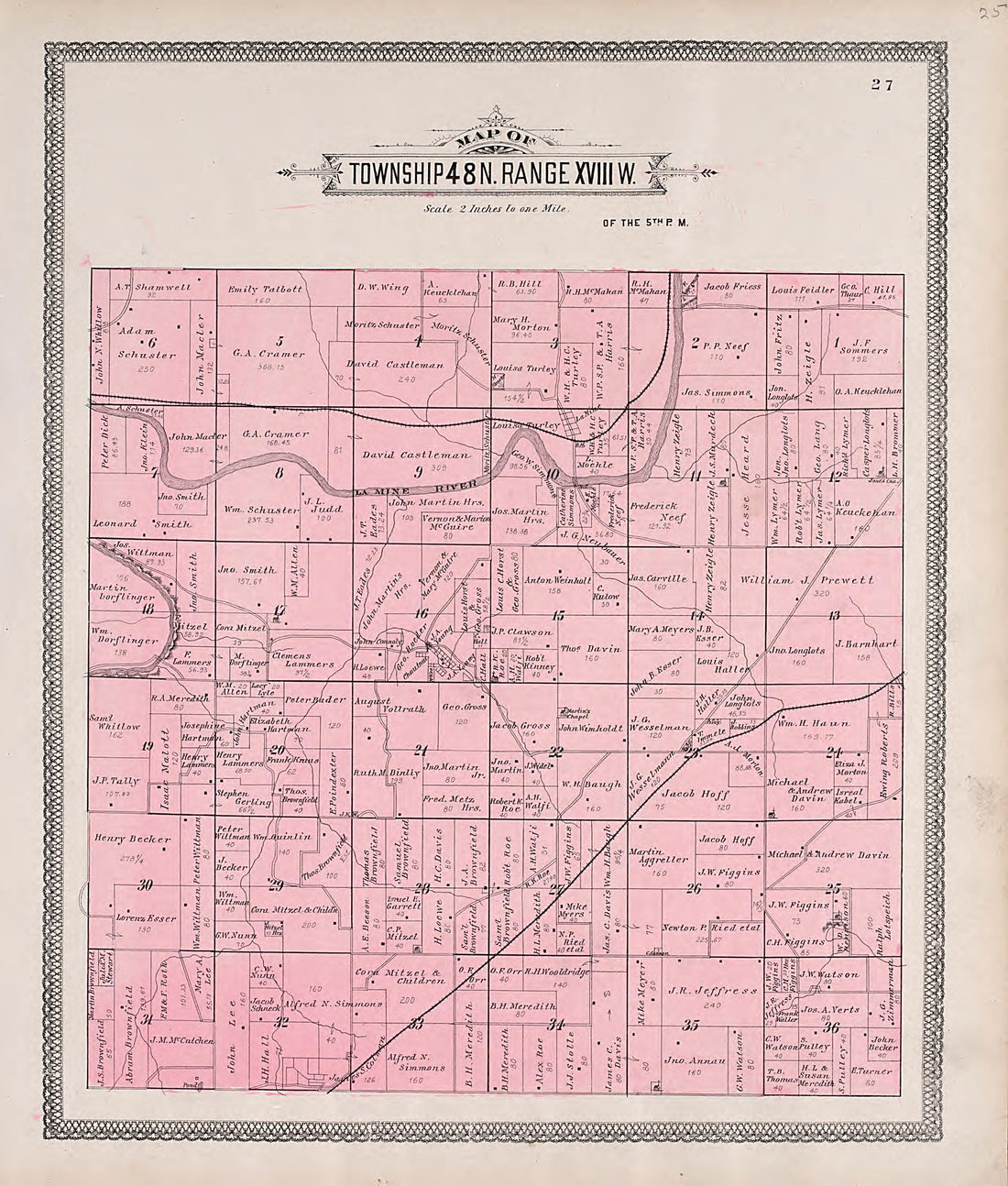 This old map of Cooper County, Missouri, was created by Central Map Co|Wangersheim, S. in 1897