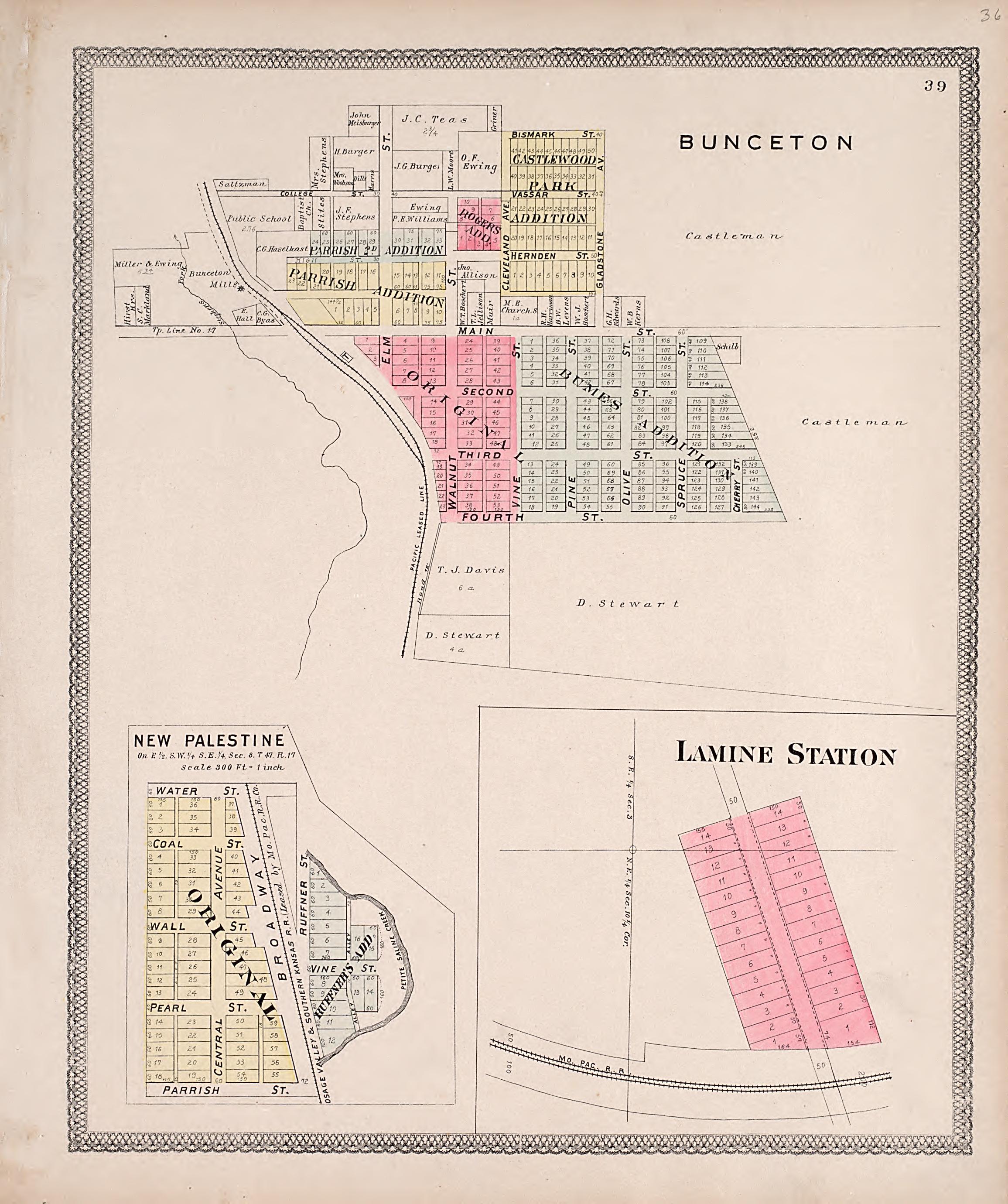 This old map of Cooper County, Missouri, was created by Central Map Co|Wangersheim, S. in 1897