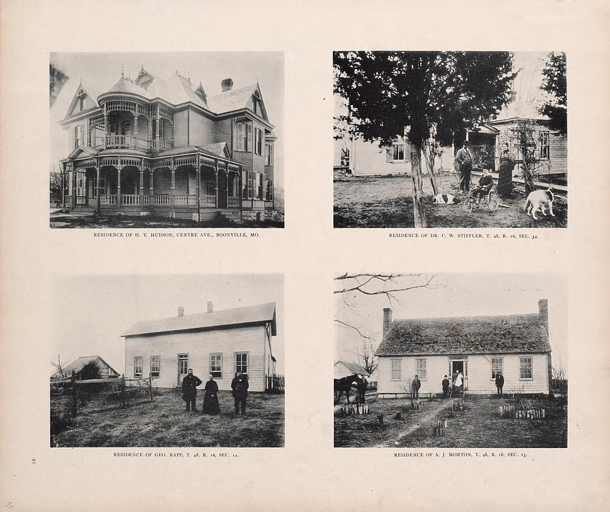 Residences from Illustrated Historical Atlas of Cooper County, Missouri : Compiled and Published from Official Records and Personal Examination 1897 by Relic Map Company