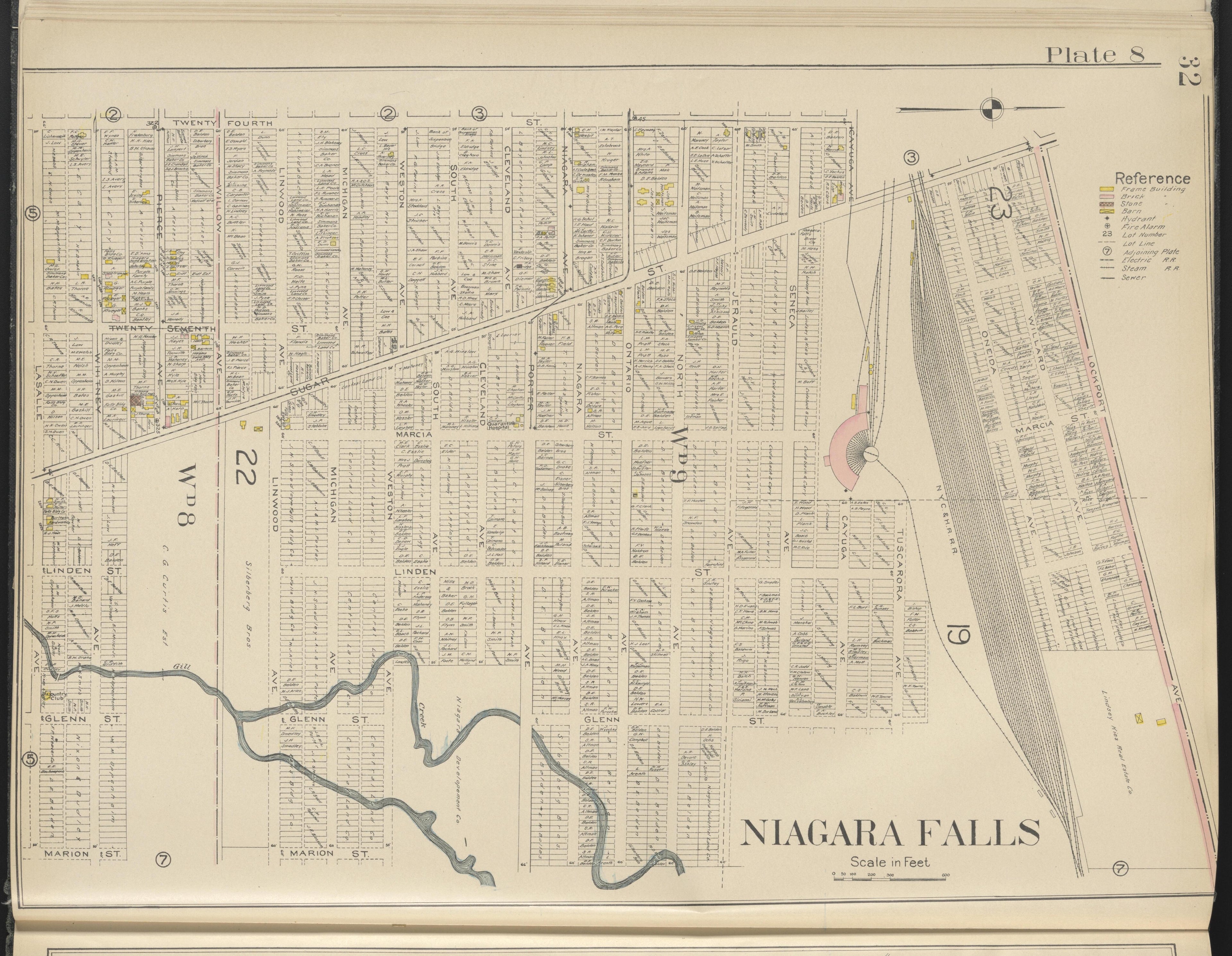 This old map of New York, New York (State), Niagara County, was created by Century Map Company|Ogden, L. J. G.|Westgard, William in 1908