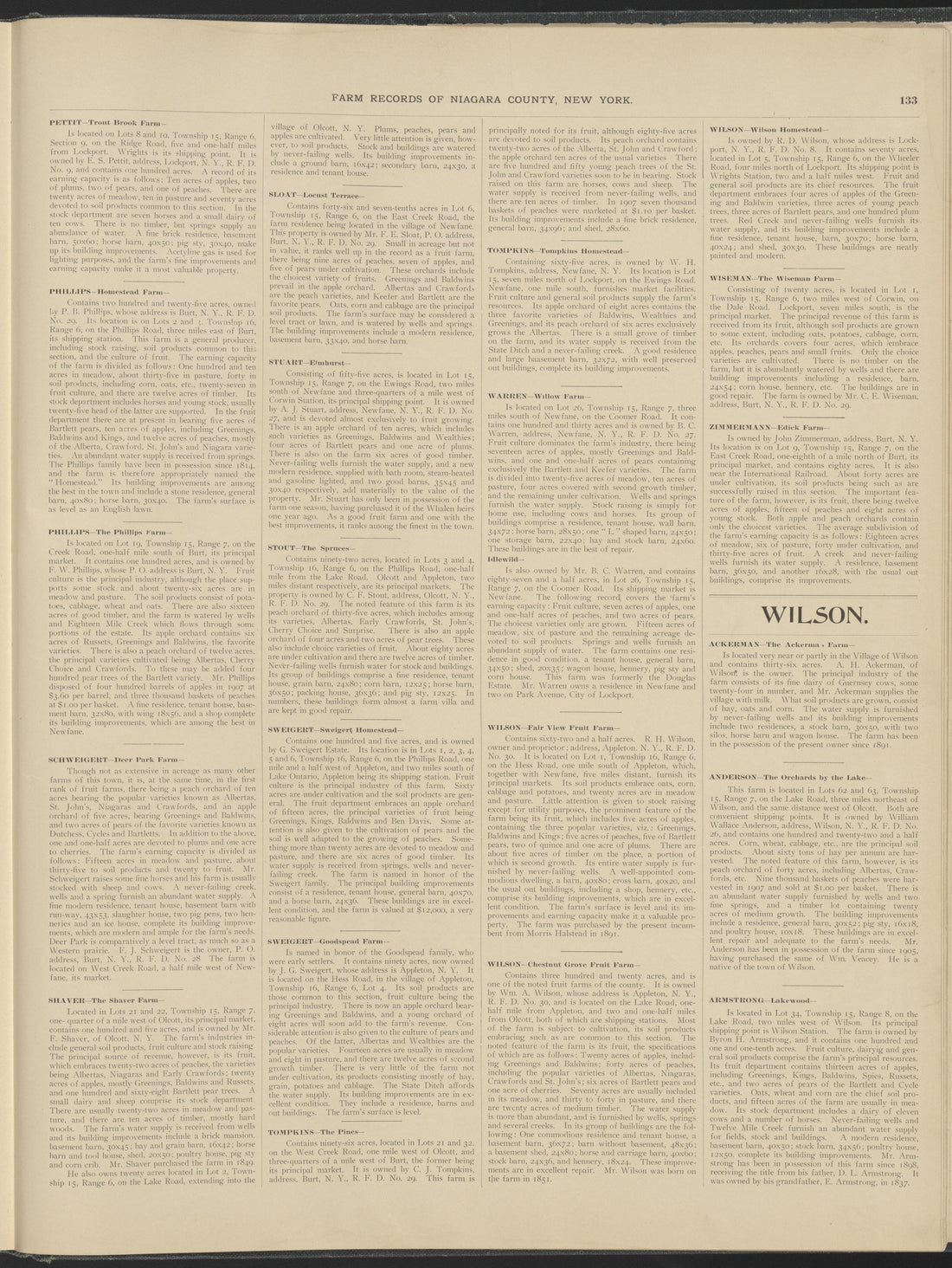 This old map of New York, New York (State), Niagara County, was created by Century Map Company|Ogden, L. J. G.|Westgard, William in 1908
