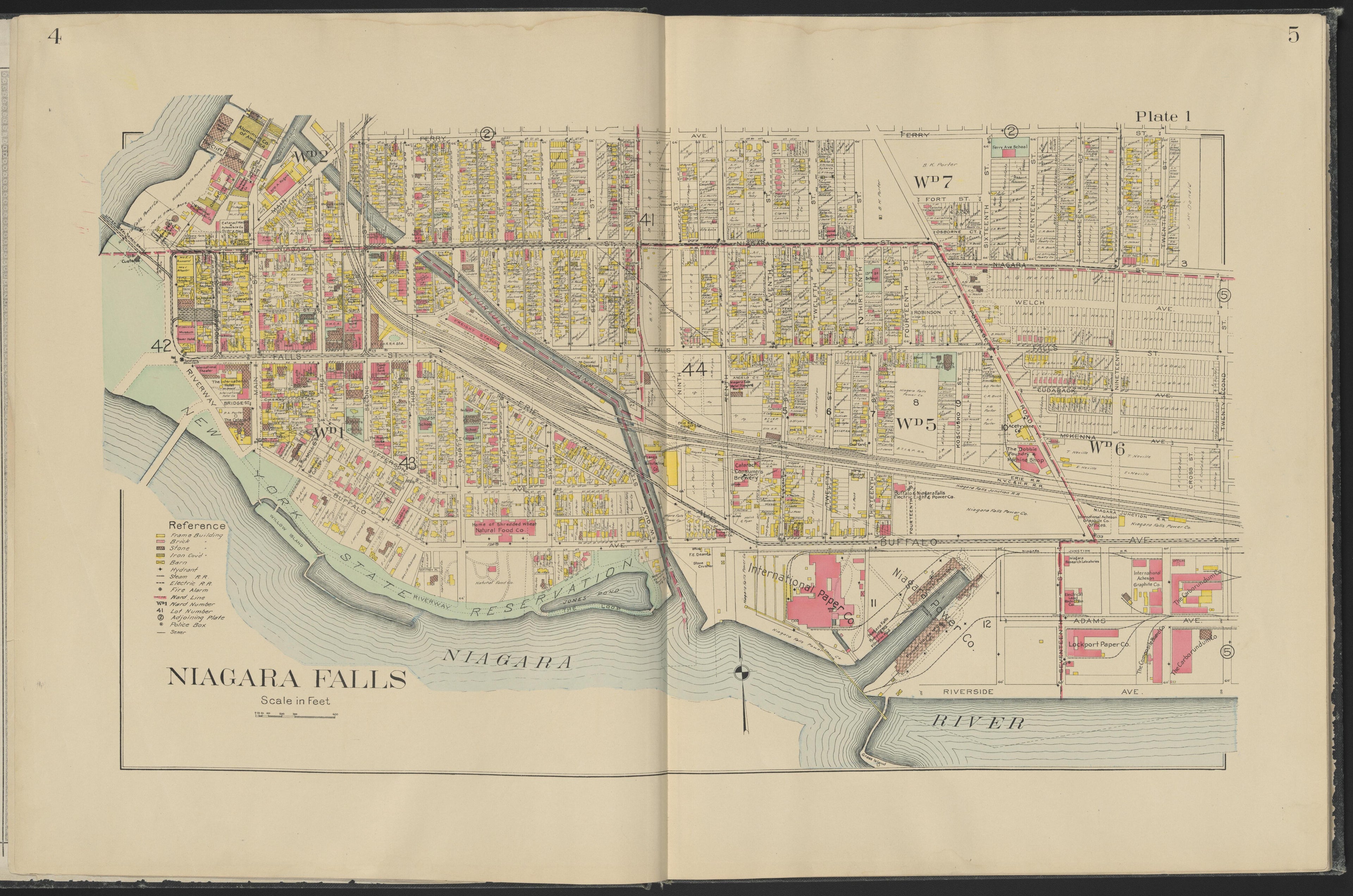 This old map of New York, New York (State), Niagara County, was created by Century Map Company|Ogden, L. J. G.|Westgard, William in 1908
