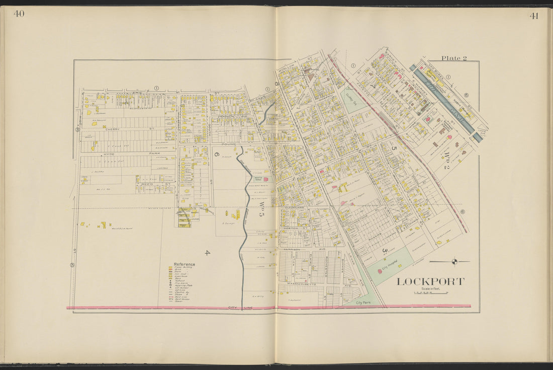 This old map of New York, New York (State), Niagara County, was created by Century Map Company|Ogden, L. J. G.|Westgard, William in 1908