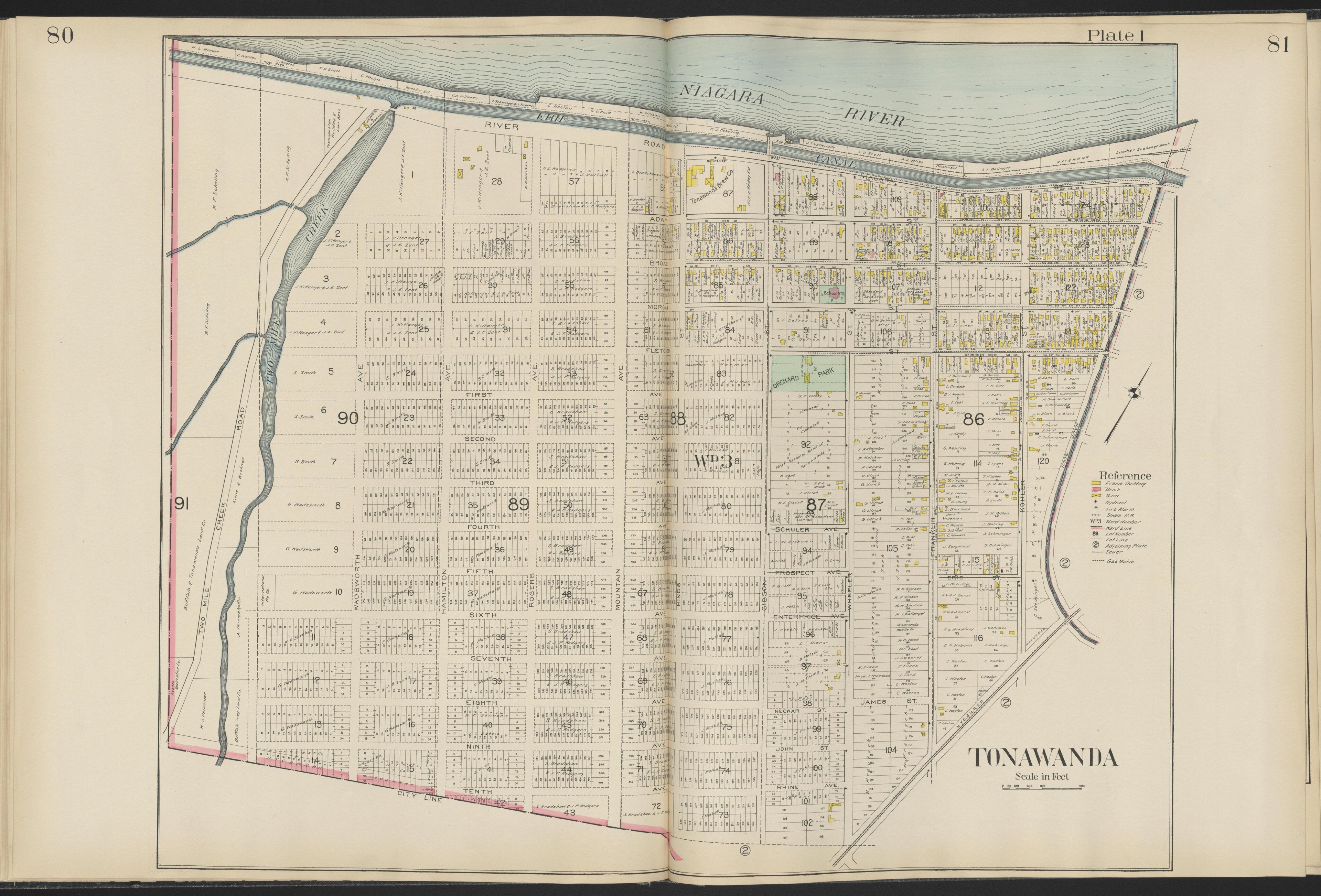 This old map of New York, New York (State), Niagara County, was created by Century Map Company|Ogden, L. J. G.|Westgard, William in 1908