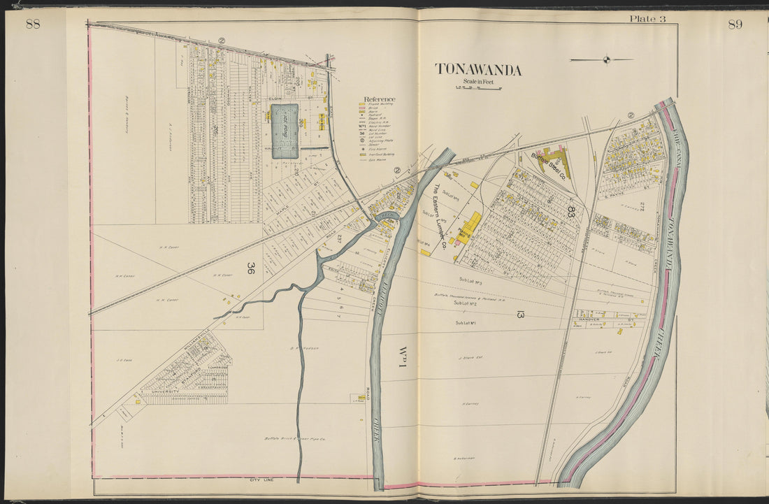 This old map of New York, New York (State), Niagara County, was created by Century Map Company|Ogden, L. J. G.|Westgard, William in 1908