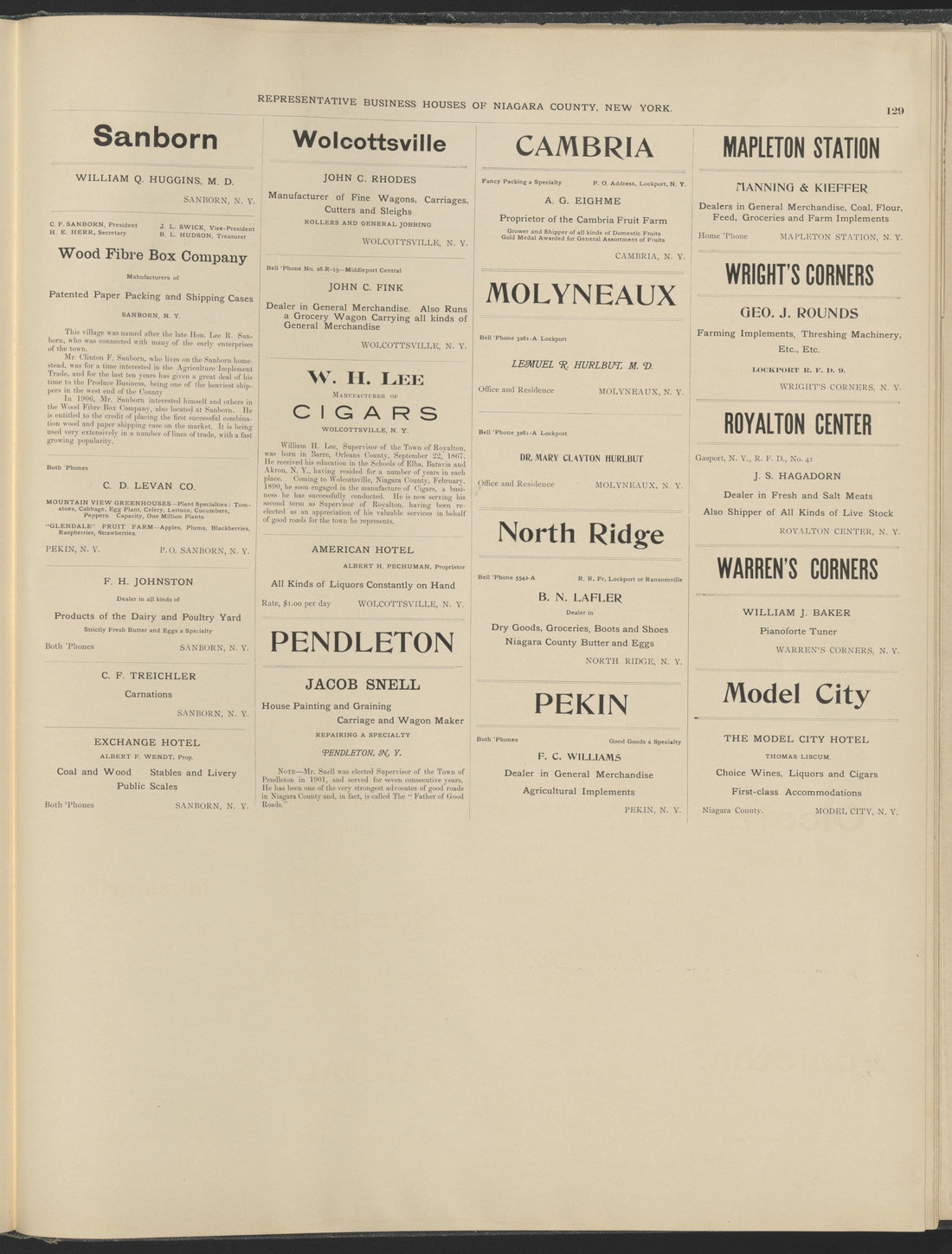 This old map of New York, New York (State), Niagara County, was created by Century Map Company|Ogden, L. J. G.|Westgard, William in 1908