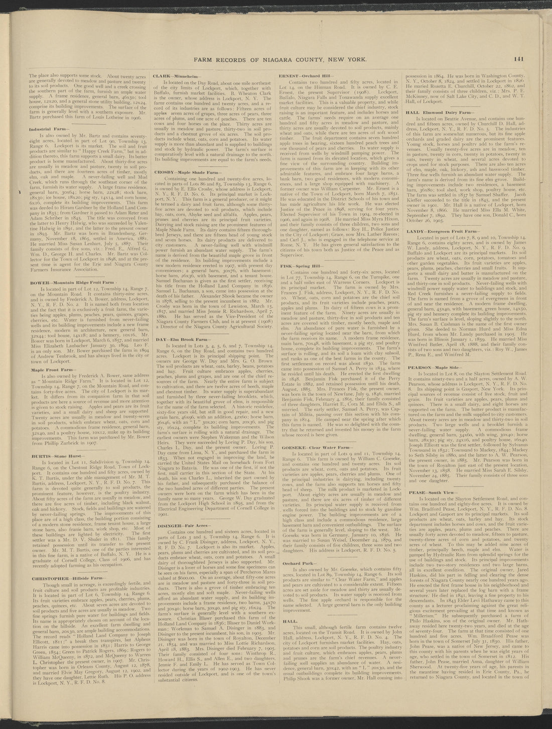 This old map of New York, New York (State), Niagara County, was created by Century Map Company|Ogden, L. J. G.|Westgard, William in 1908