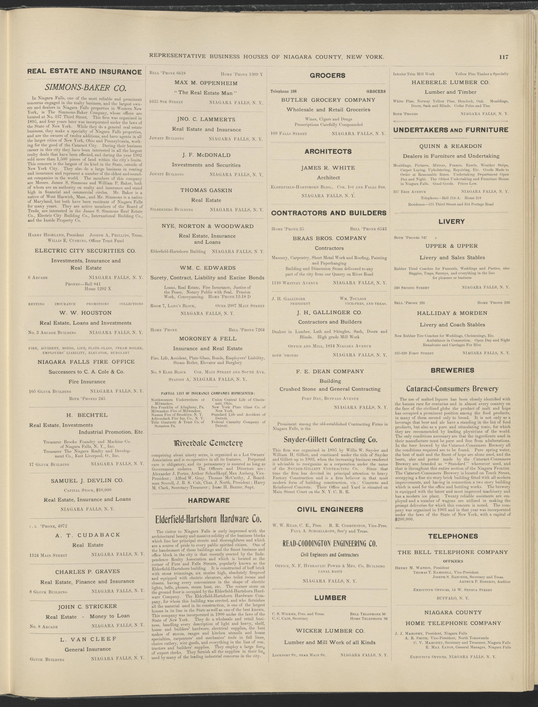 This old map of New York, New York (State), Niagara County, was created by Century Map Company|Ogden, L. J. G.|Westgard, William in 1908