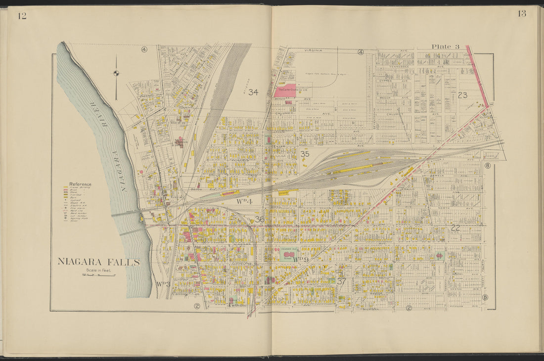 This old map of New York, New York (State), Niagara County, was created by Century Map Company|Ogden, L. J. G.|Westgard, William in 1908