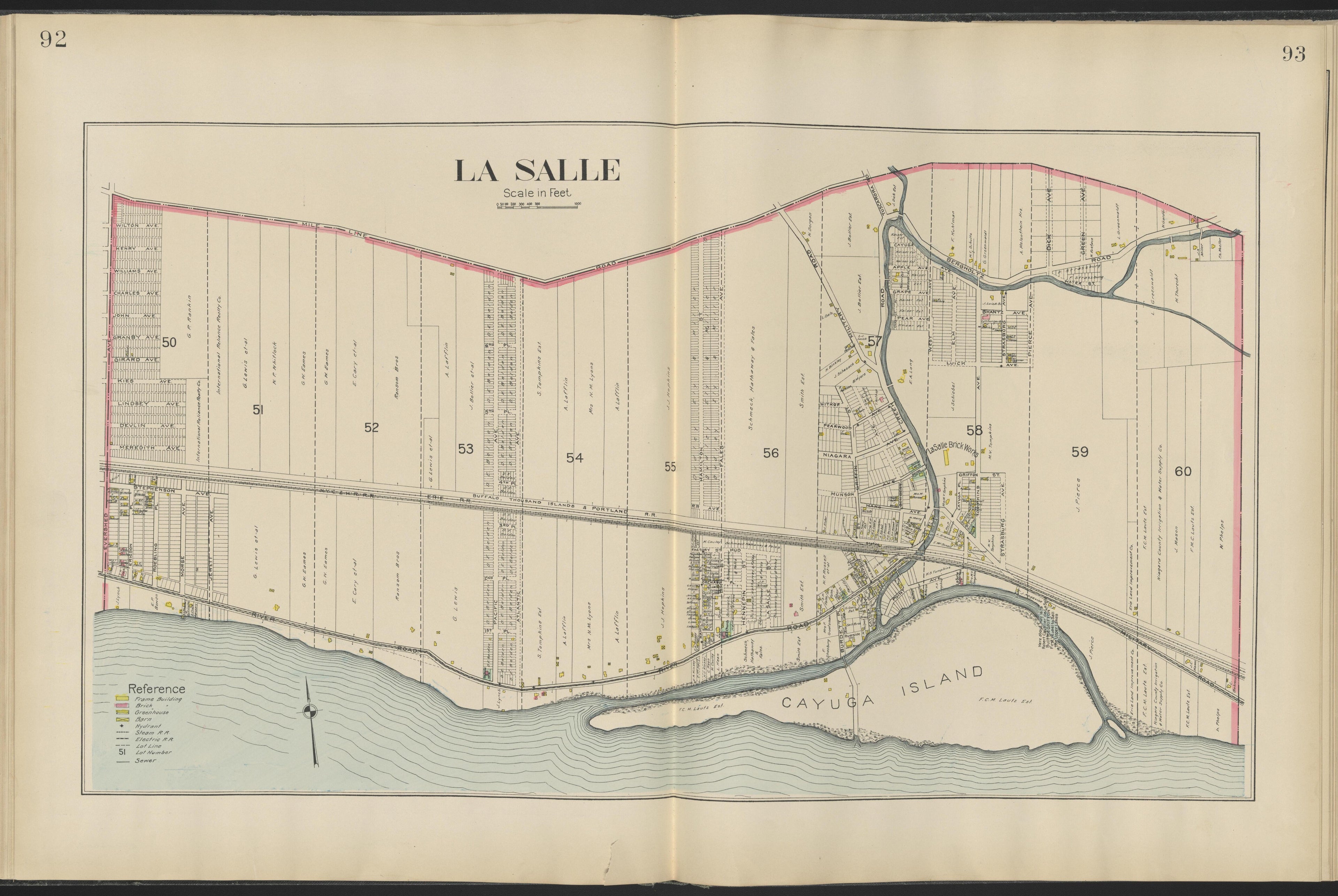 This old map of New York, New York (State), Niagara County, was created by Century Map Company|Ogden, L. J. G.|Westgard, William in 1908