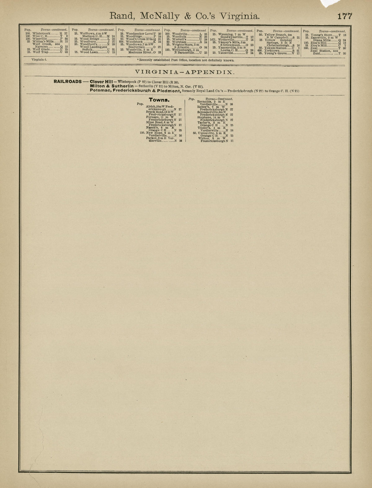 Rand, McNally & County&