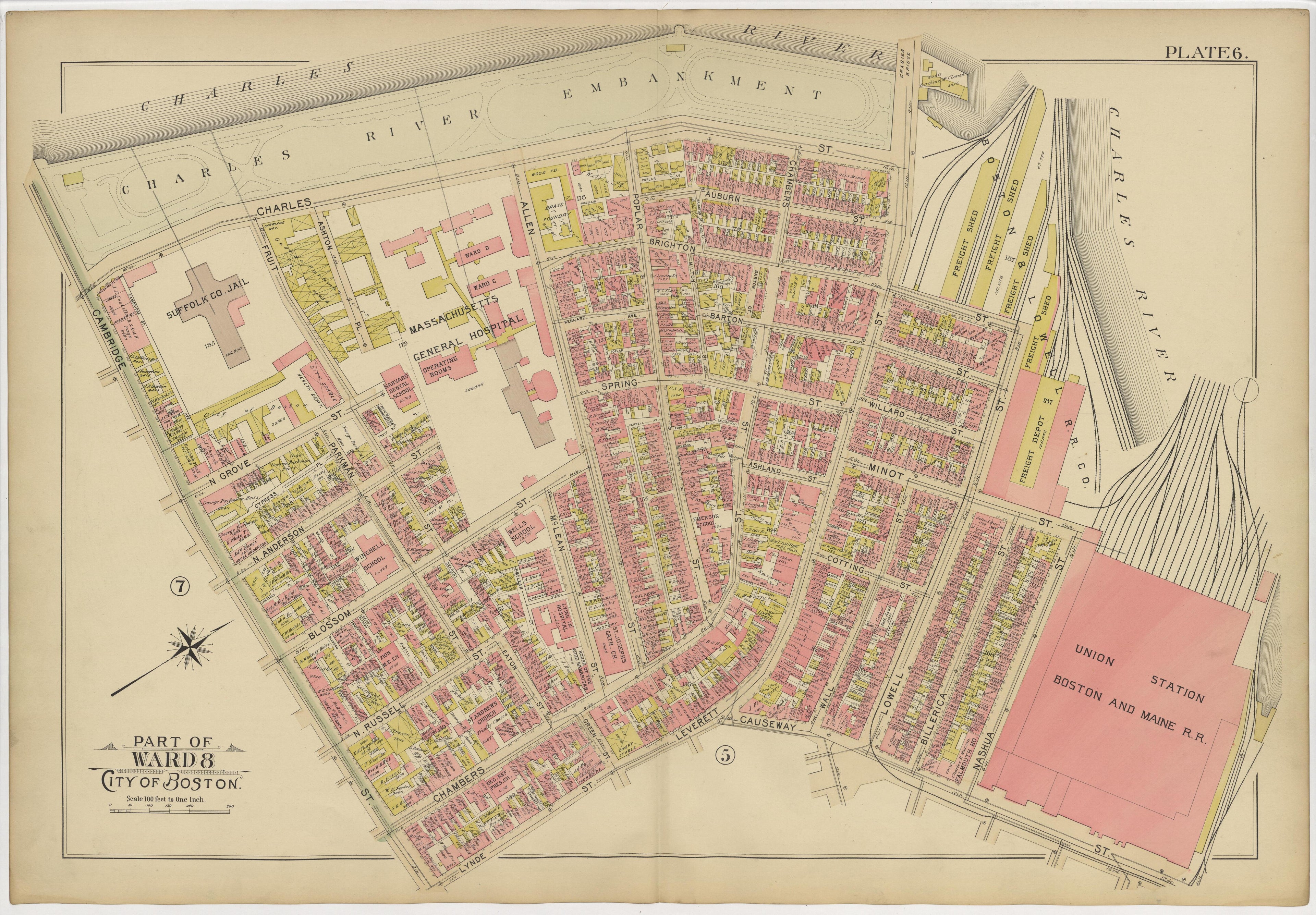 This old map of Boston, Massachusetts, Roxbury, , West Roxbury was created by Bromley, George Washington|Bromley, Walter Scott|G.W. Bromley & Co in 1895