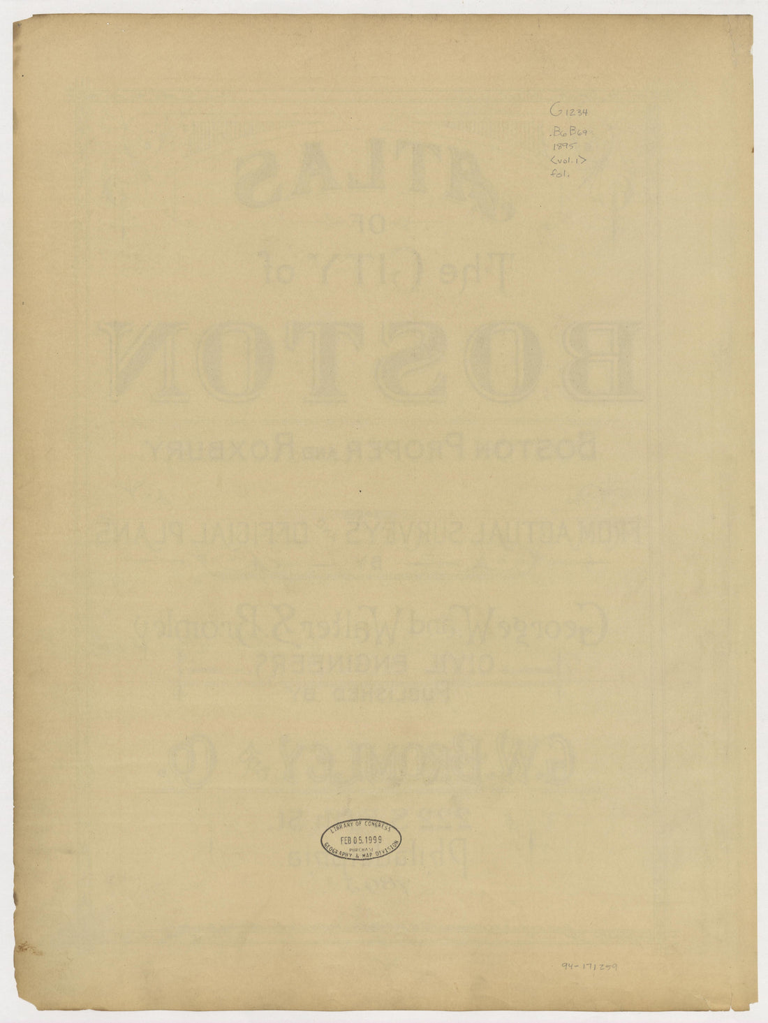 This old map of Boston, Massachusetts, Roxbury, , West Roxbury was created by Bromley, George Washington|Bromley, Walter Scott|G.W. Bromley & Co in 1895