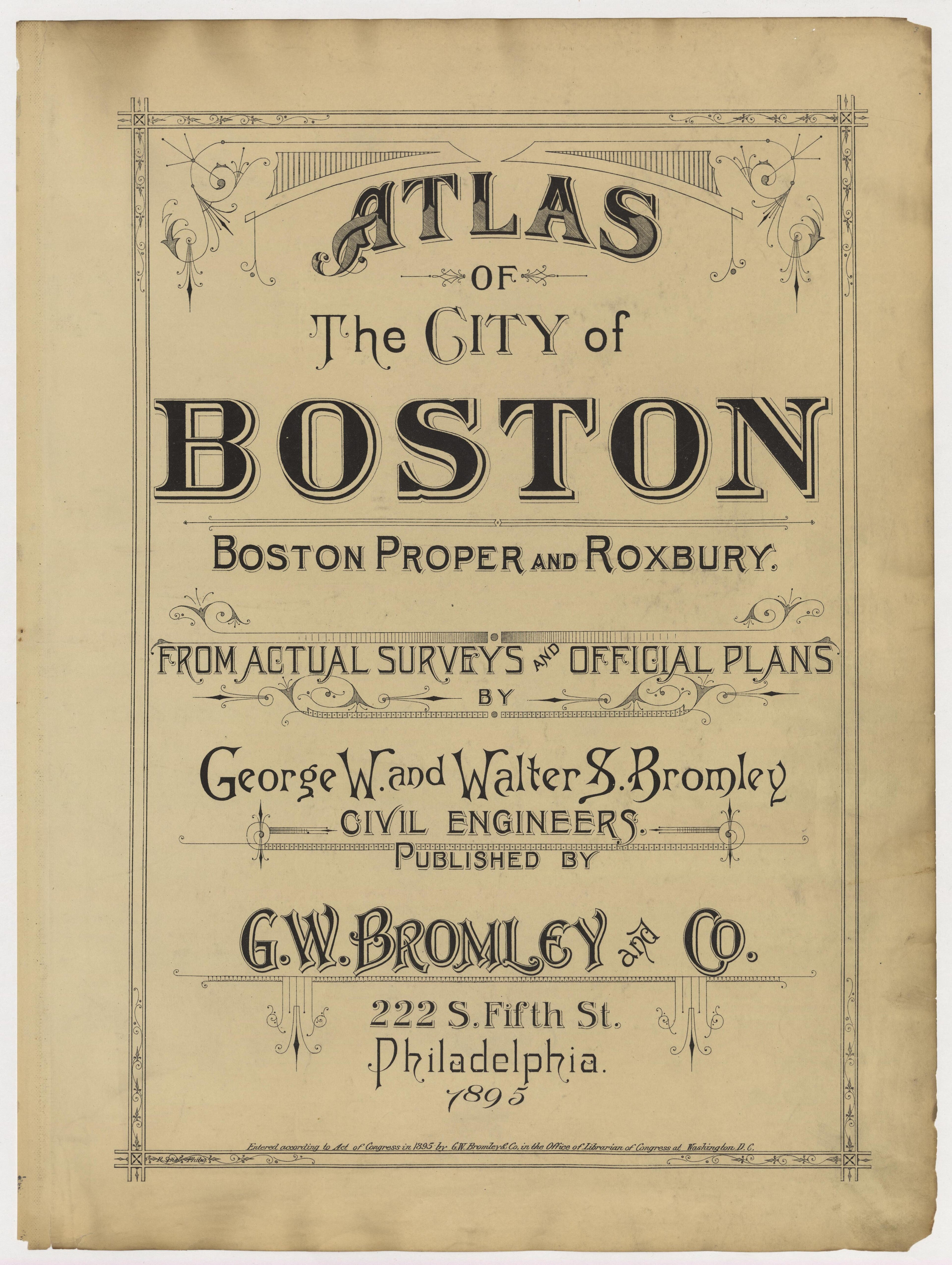 This old map of Boston, Massachusetts, Roxbury, , West Roxbury was created by Bromley, George Washington|Bromley, Walter Scott|G.W. Bromley & Co in 1895