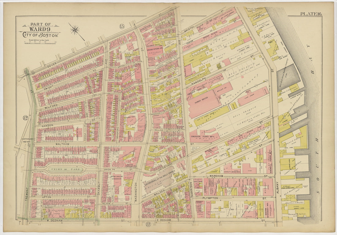 This old map of Boston, Massachusetts, Roxbury, , West Roxbury was created by Bromley, George Washington|Bromley, Walter Scott|G.W. Bromley & Co in 1895