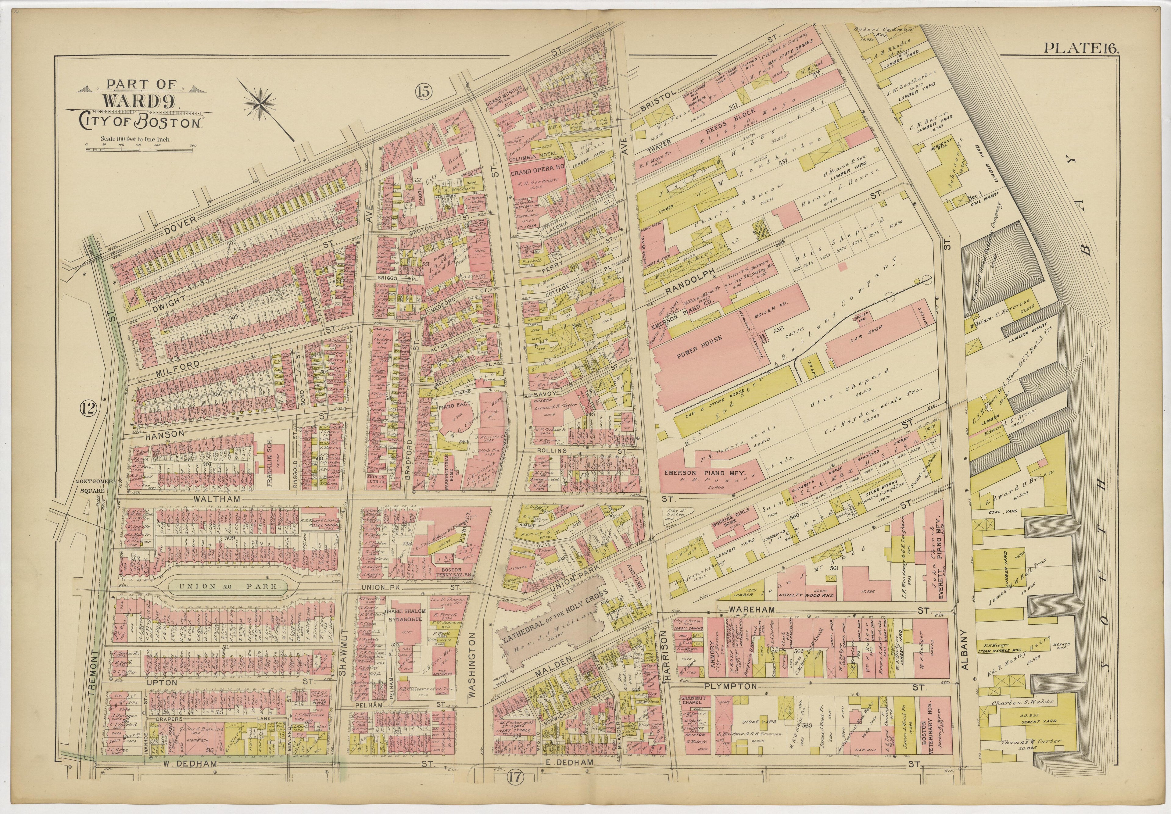 This old map of Boston, Massachusetts, Roxbury, , West Roxbury was created by Bromley, George Washington|Bromley, Walter Scott|G.W. Bromley & Co in 1895