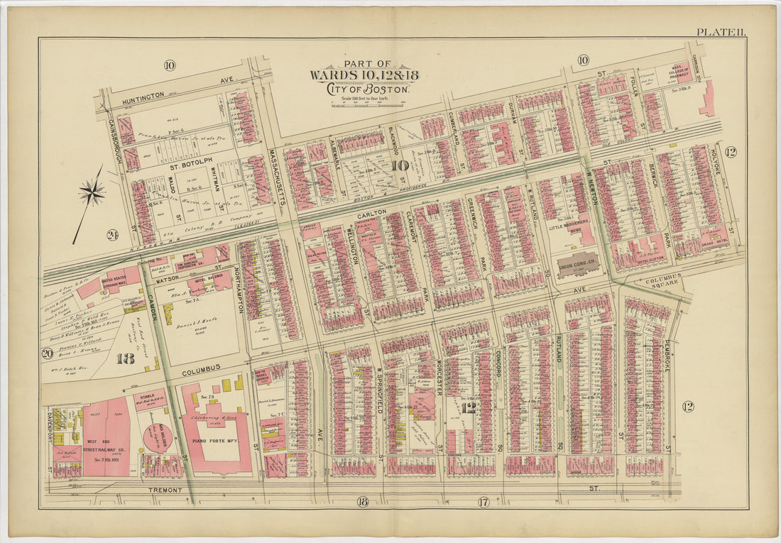 This old map of Boston, Massachusetts, Roxbury, , West Roxbury was created by Bromley, George Washington|Bromley, Walter Scott|G.W. Bromley & Co in 1895
