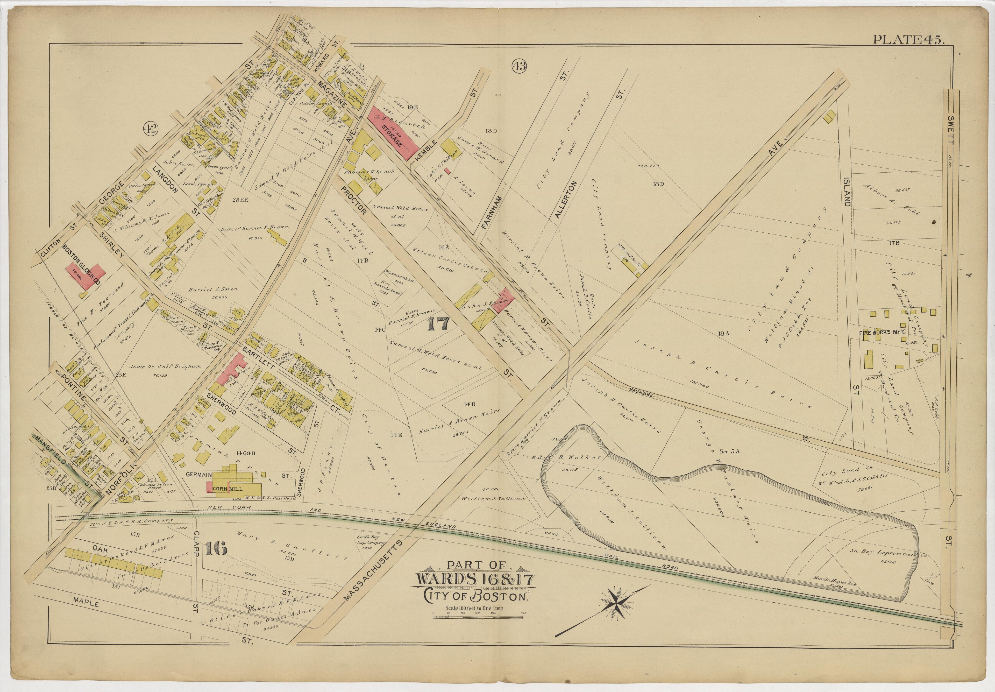 This old map of Boston, Massachusetts, Roxbury, , West Roxbury was created by Bromley, George Washington|Bromley, Walter Scott|G.W. Bromley & Co in 1895