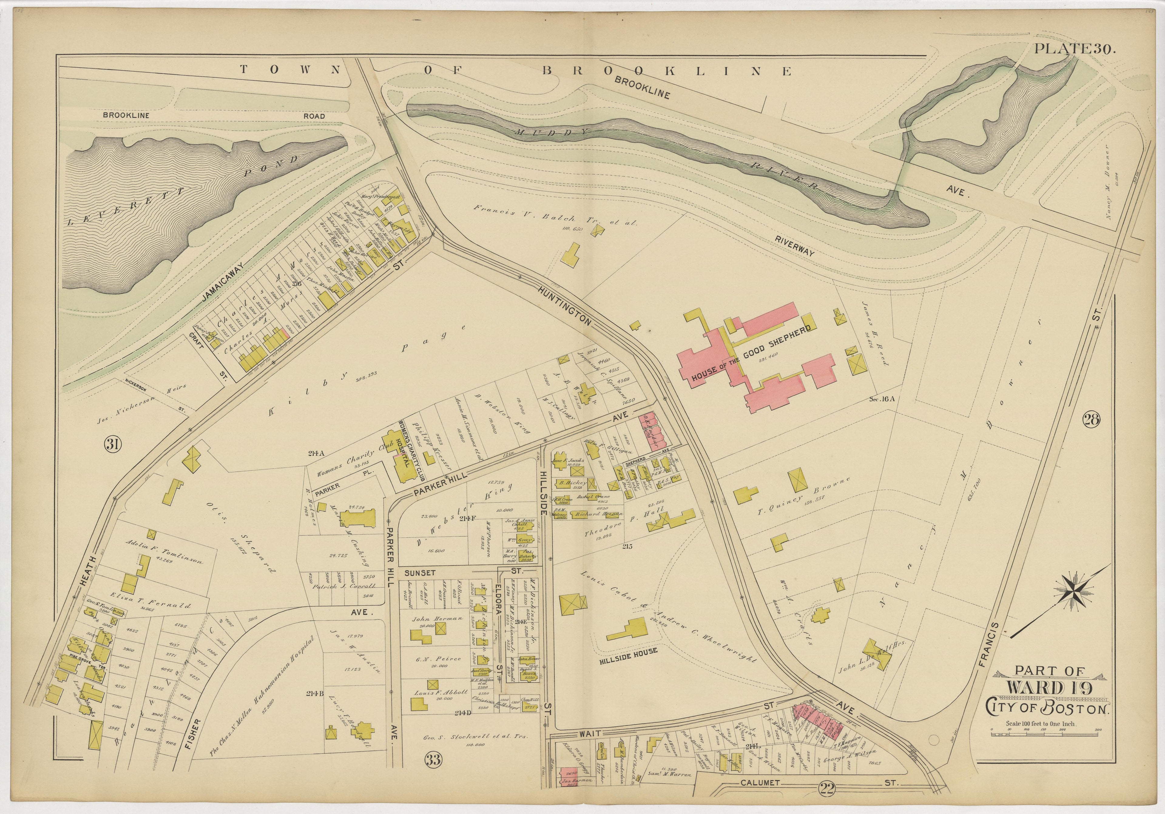 This old map of Boston, Massachusetts, Roxbury, , West Roxbury was created by Bromley, George Washington|Bromley, Walter Scott|G.W. Bromley & Co in 1895