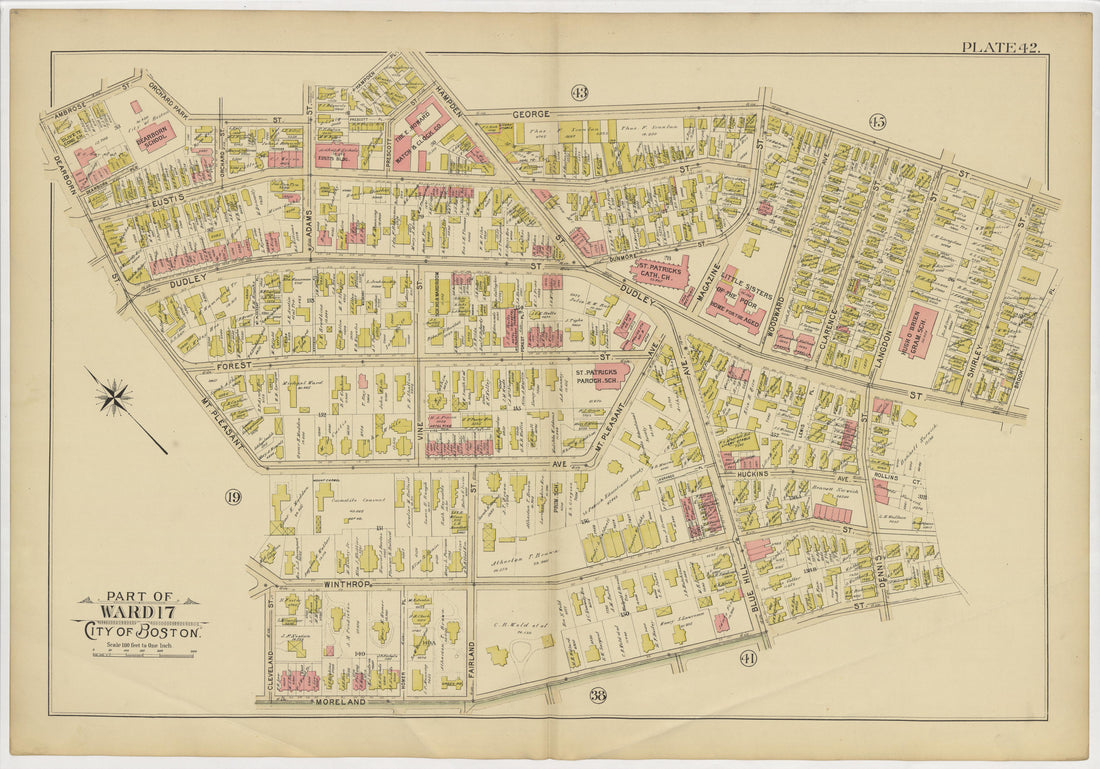 This old map of Boston, Massachusetts, Roxbury, , West Roxbury was created by Bromley, George Washington|Bromley, Walter Scott|G.W. Bromley & Co in 1895