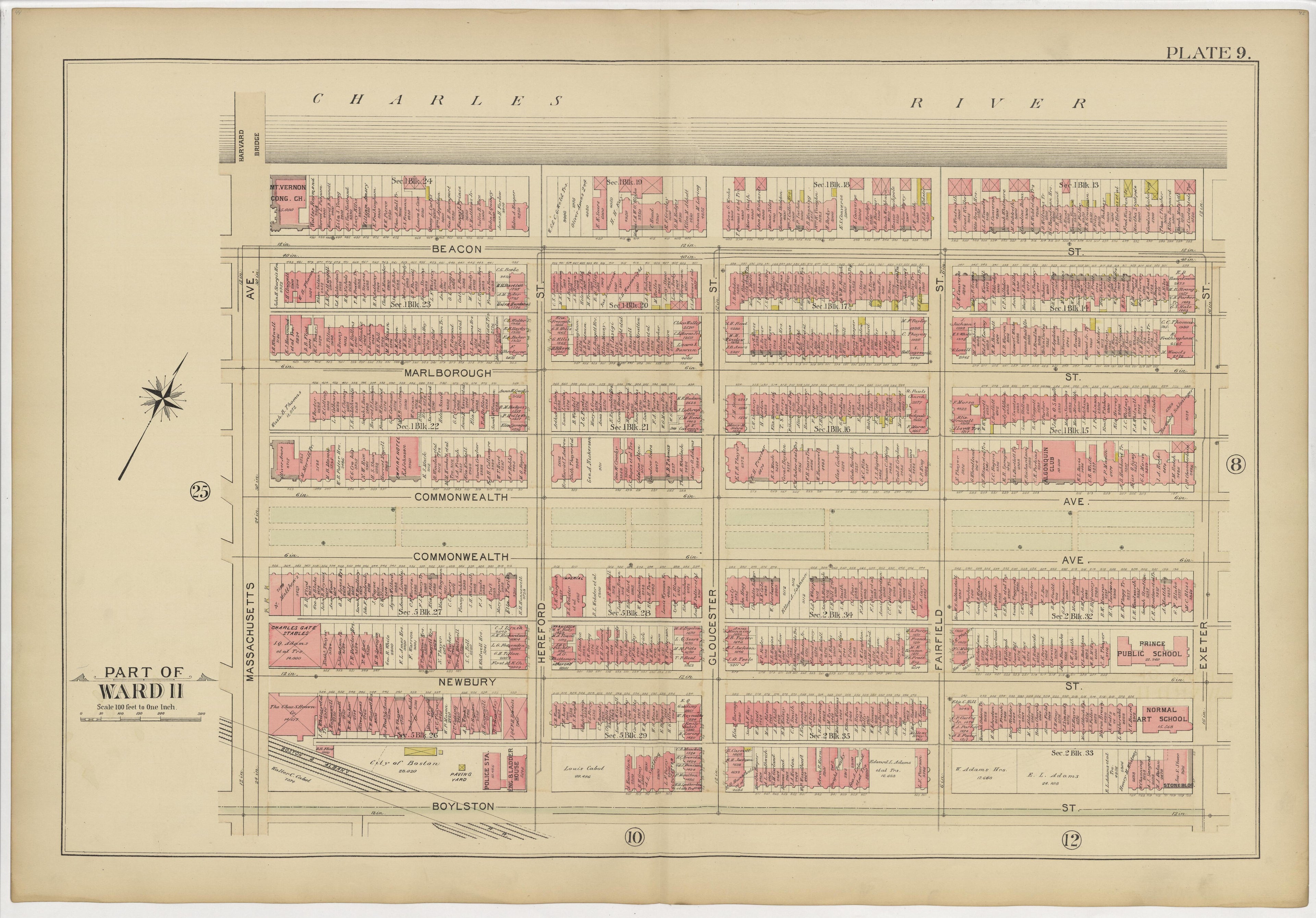 This old map of Boston, Massachusetts, Roxbury, , West Roxbury was created by Bromley, George Washington|Bromley, Walter Scott|G.W. Bromley & Co in 1895