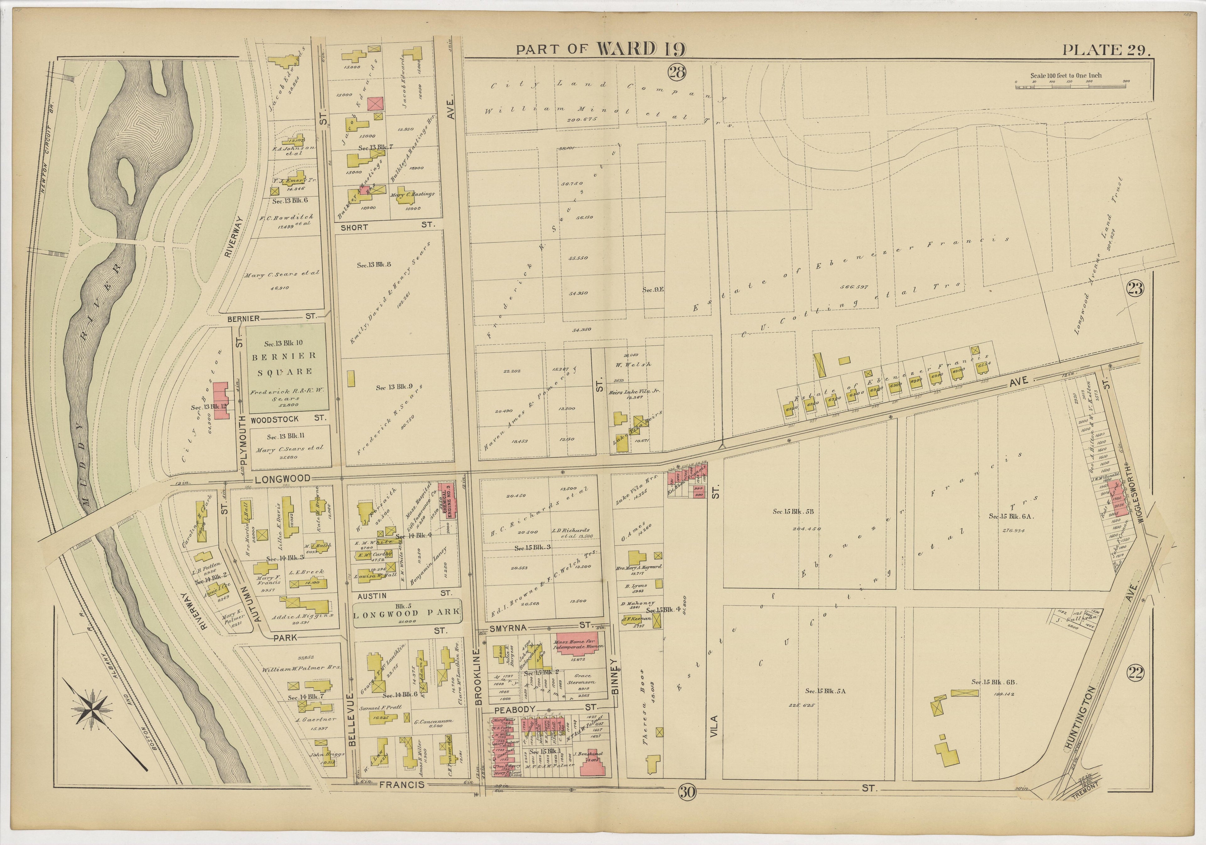 This old map of Boston, Massachusetts, Roxbury, , West Roxbury was created by Bromley, George Washington|Bromley, Walter Scott|G.W. Bromley & Co in 1895