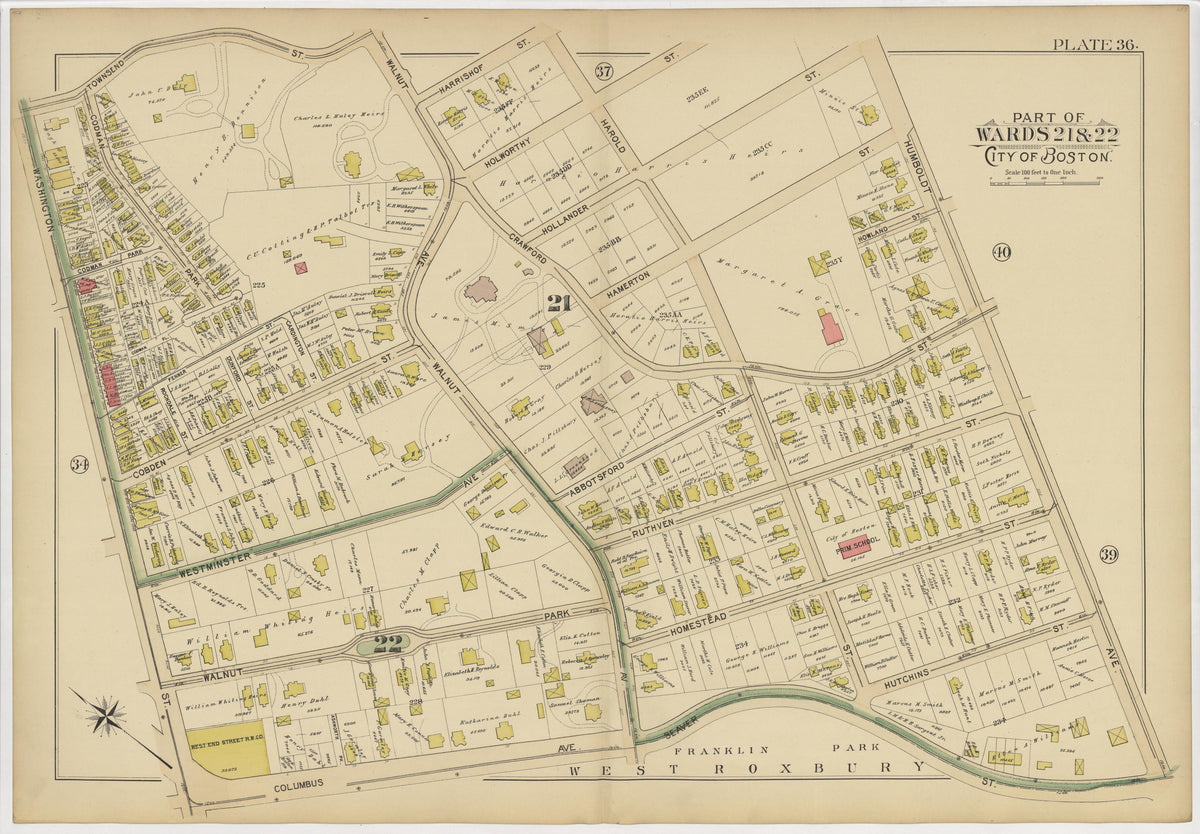 Image 42 of Atlas of the City of Boston from Atlas of the City of Boston : from Actual Surveys and Official Plans 1895 by Relic Map Company