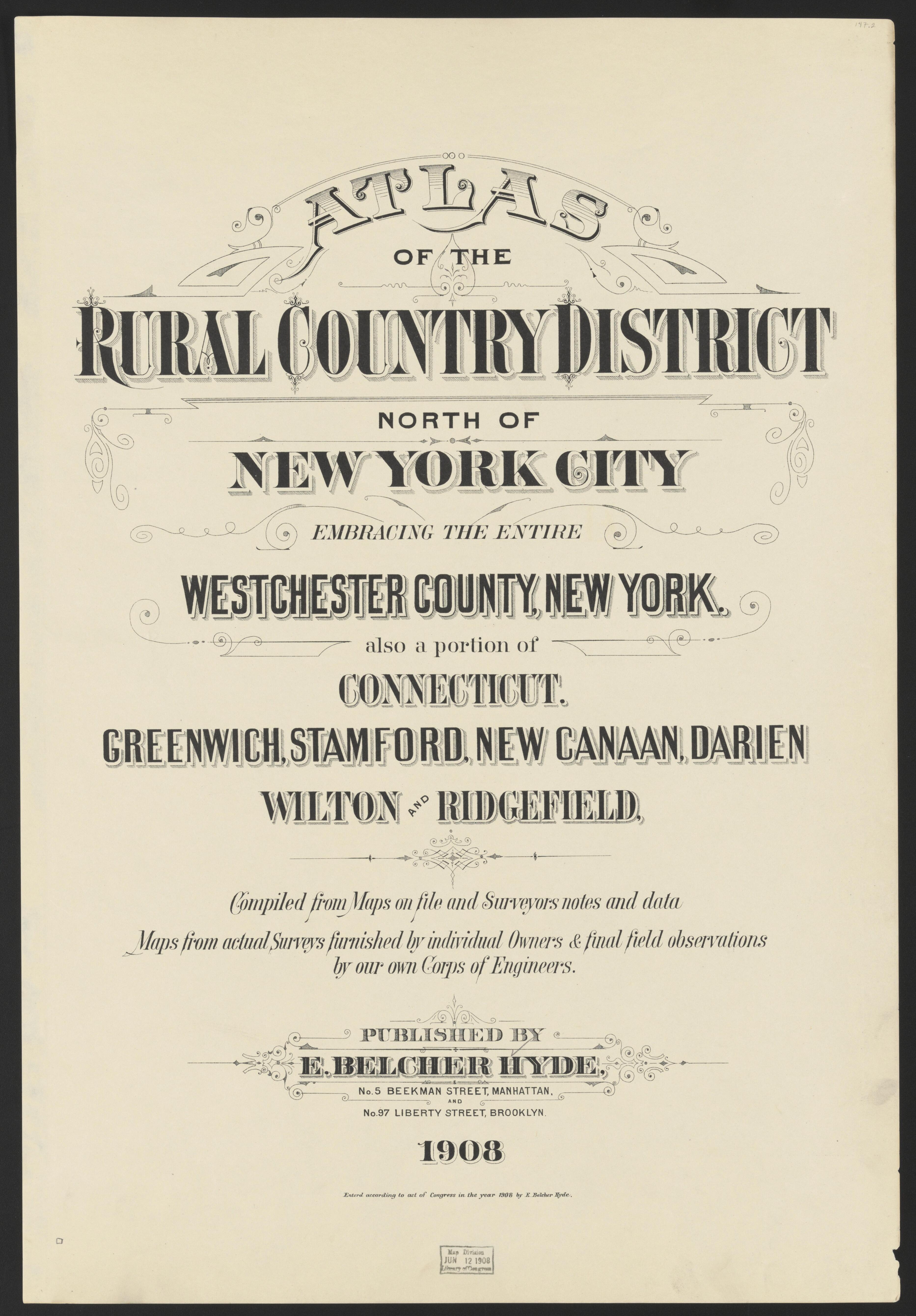Image 1 of Atlas of the Rural Country District North of New York City, Embracing the Entire Westchester County, New York from Atlas of the Rural Country District North of New York City, Embracing the Entire Westchester County, New York : Also a Portio... by Relic Map Company