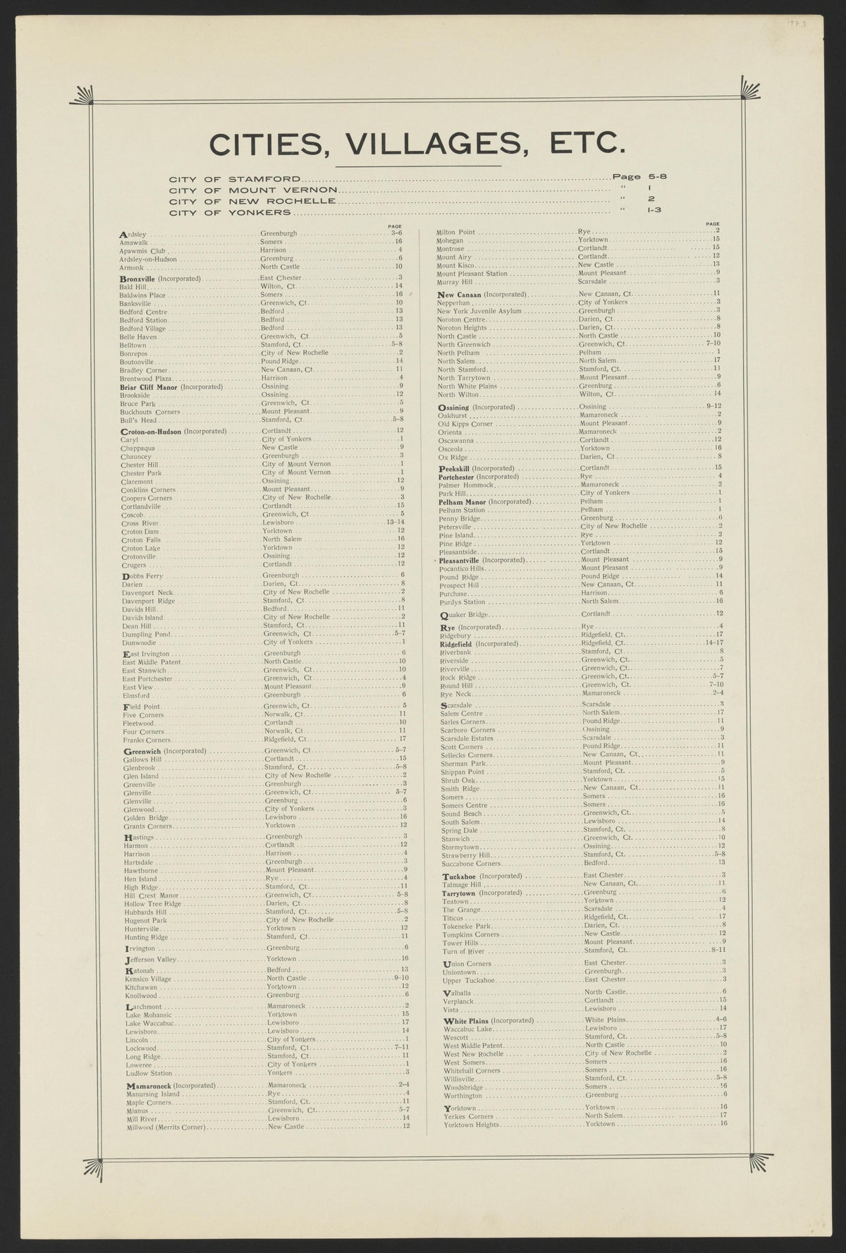 Image 3 of Atlas of the Rural Country District North of New York City, Embracing the Entire Westchester County, New York from Atlas of the Rural Country District North of New York City, Embracing the Entire Westchester County, New York : Also a Portio... by Relic Map Company