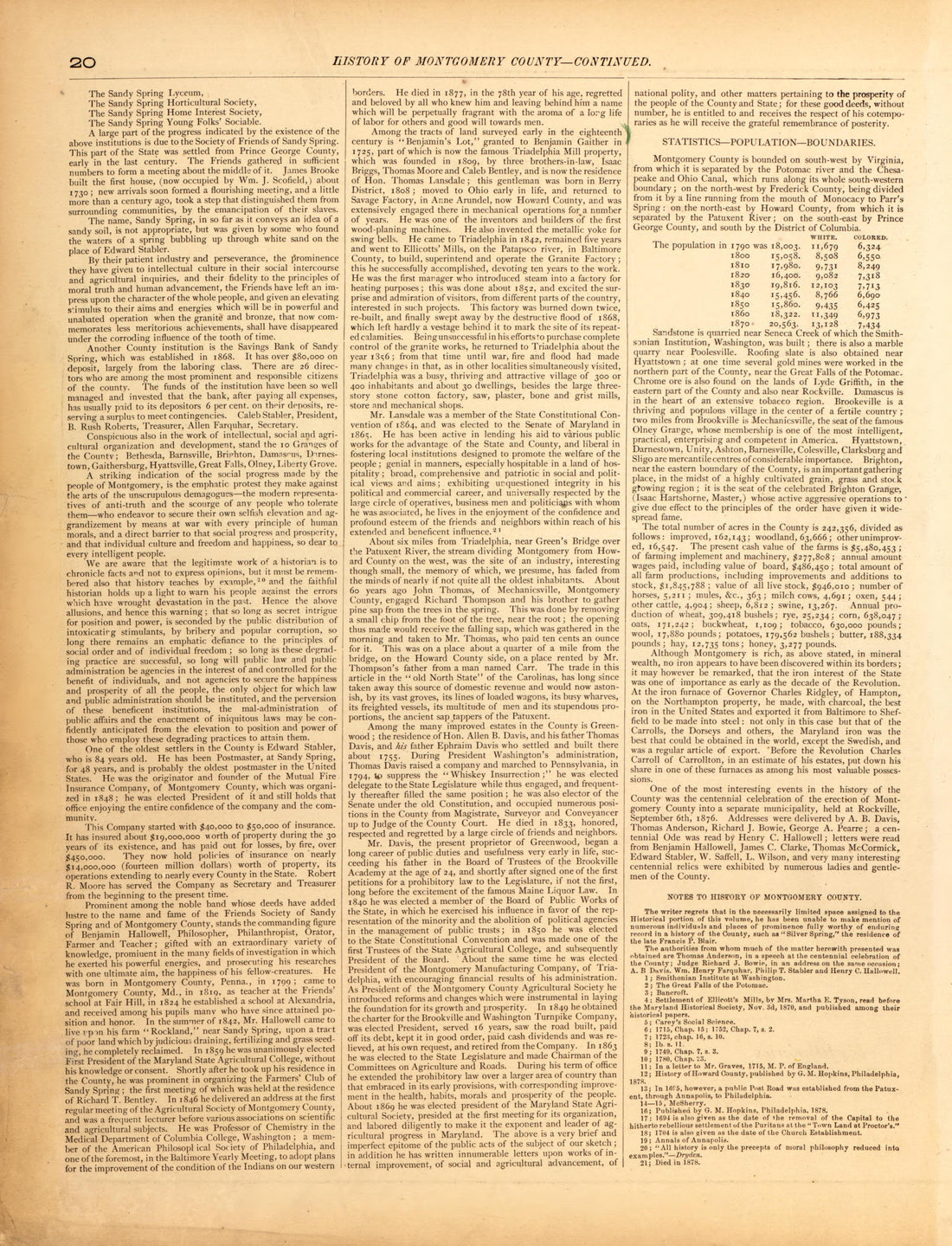 This old map of District of Columbia, Maryland, Montgomery County, , Washington Suburban Area was created by Hopkins, Griffith Morgan in 1879