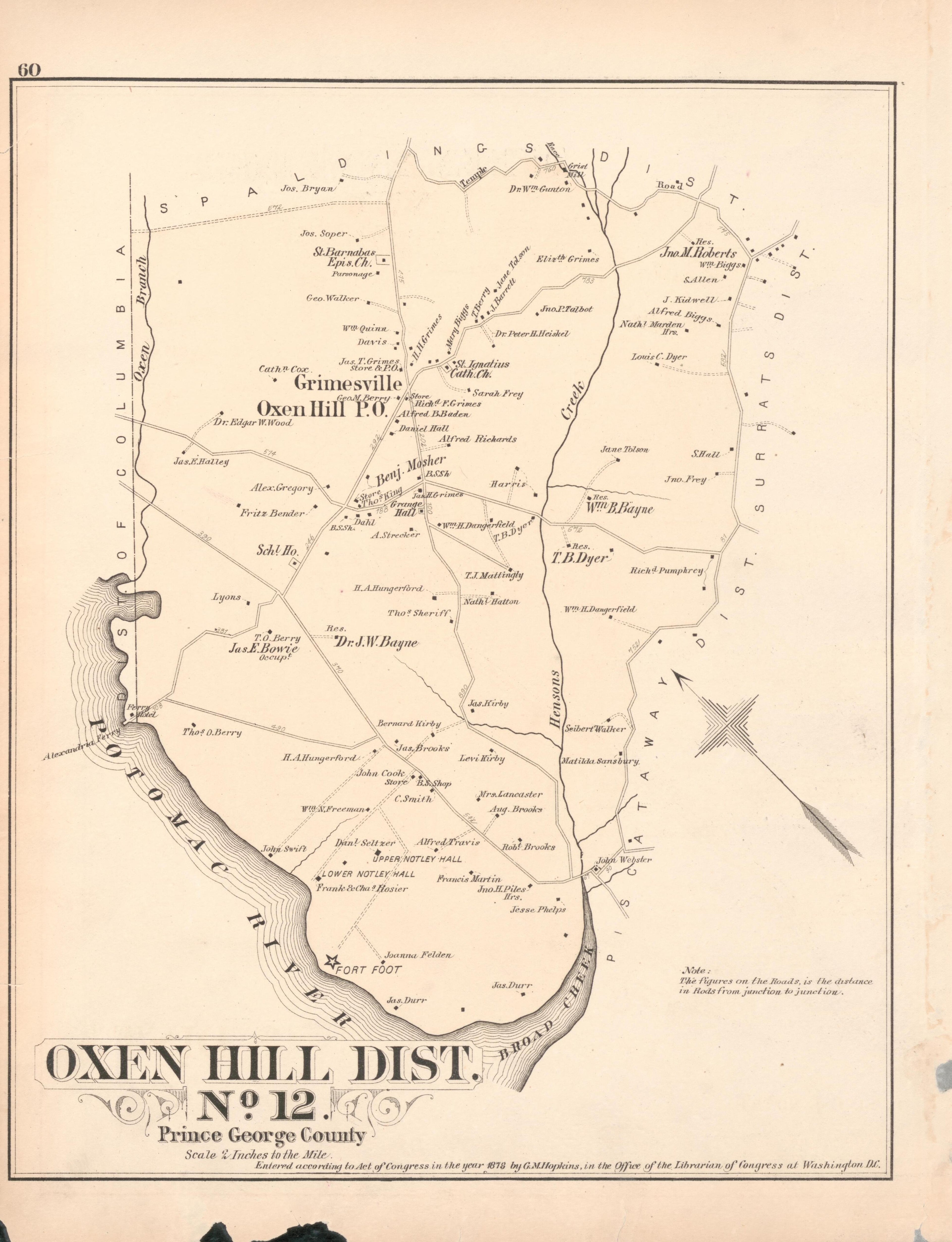 This old map of District of Columbia, Fairfax County, Maryland, Prince Georges County, , Virginia, Washington, Washington Metropolitan Area was created by Hopkins, Griffith Morgan in 1878