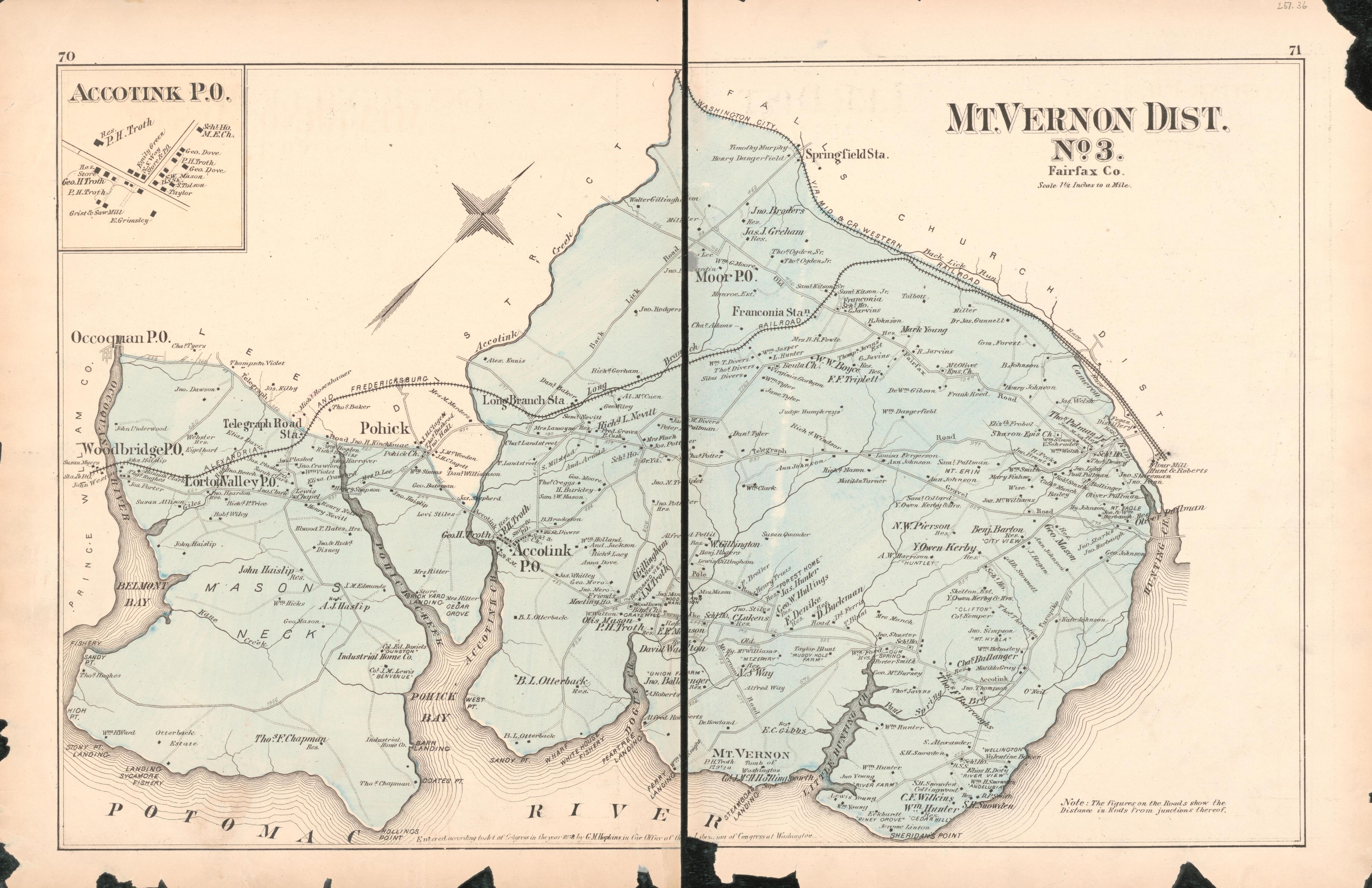 This old map of District of Columbia, Fairfax County, Maryland, Prince Georges County, , Virginia, Washington, Washington Metropolitan Area was created by Hopkins, Griffith Morgan in 1878