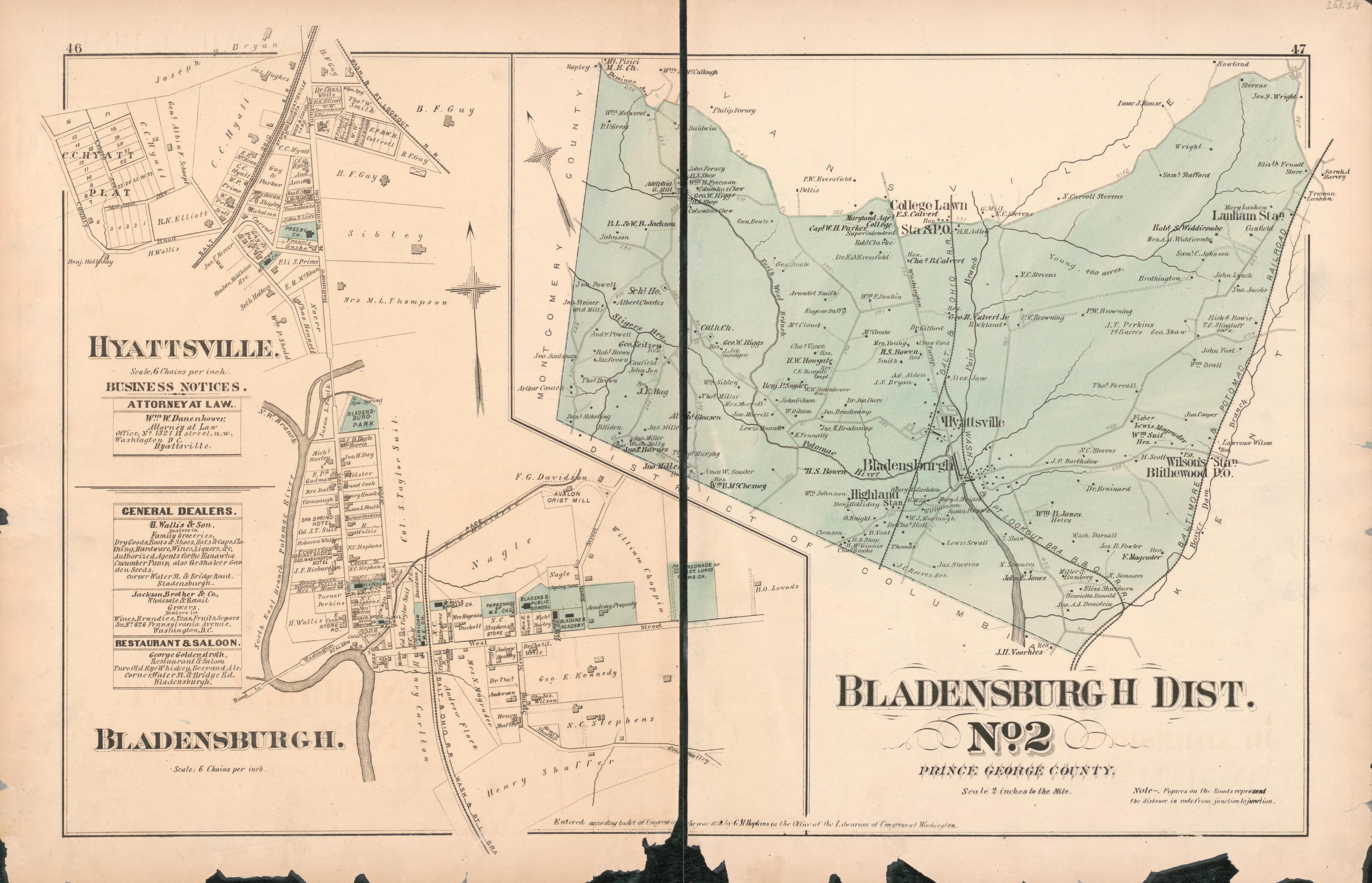 This old map of District of Columbia, Fairfax County, Maryland, Prince Georges County, , Virginia, Washington, Washington Metropolitan Area was created by Hopkins, Griffith Morgan in 1878