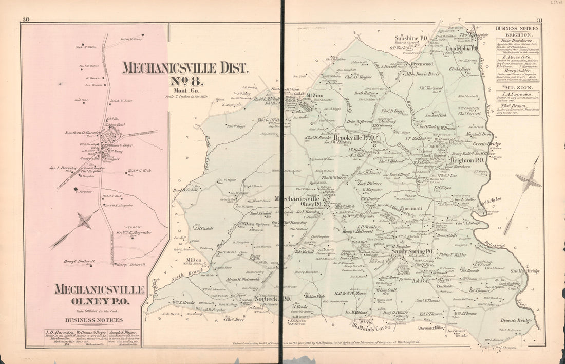 This old map of District of Columbia, Fairfax County, Maryland, Prince Georges County, , Virginia, Washington, Washington Metropolitan Area was created by Hopkins, Griffith Morgan in 1878