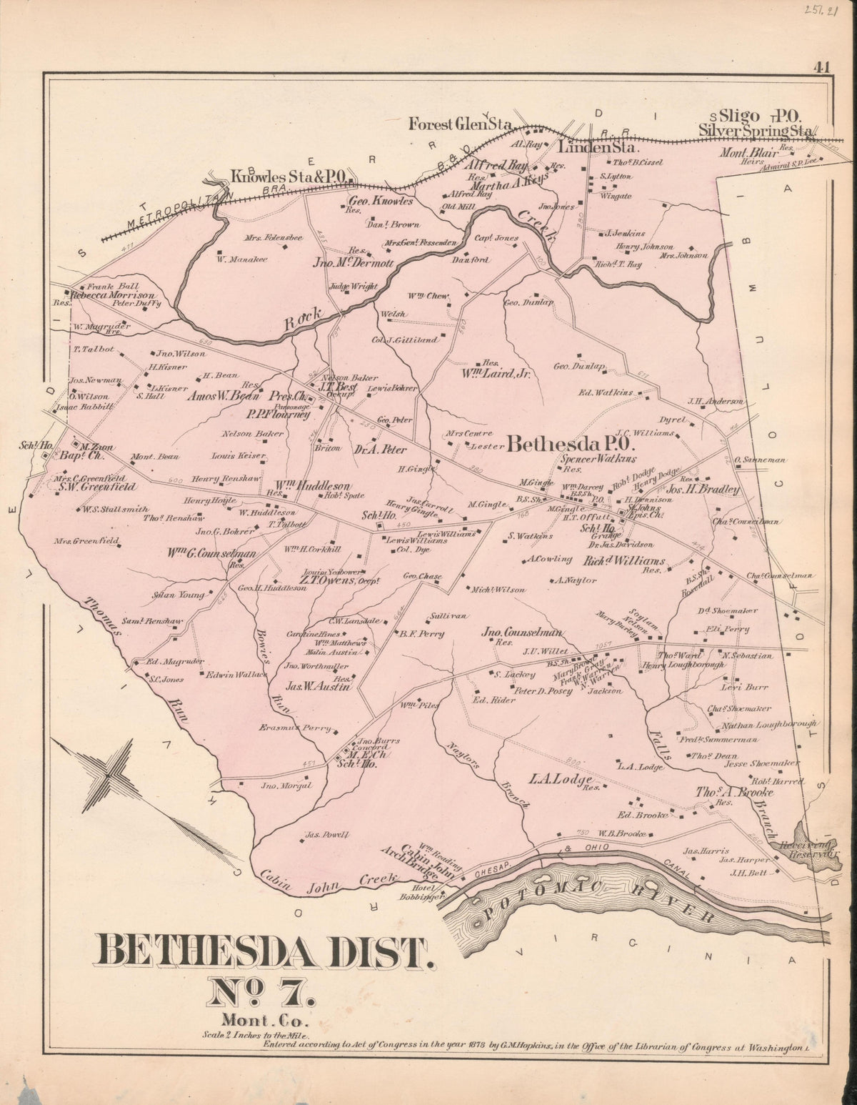 Image 24 of Atlas of Fifteen Miles Around Washington, Including the County of Prince George, Maryland from Atlas of Fifteen Miles Around Washington, Including the County of Prince George, Maryland 1878 by Relic Map Company