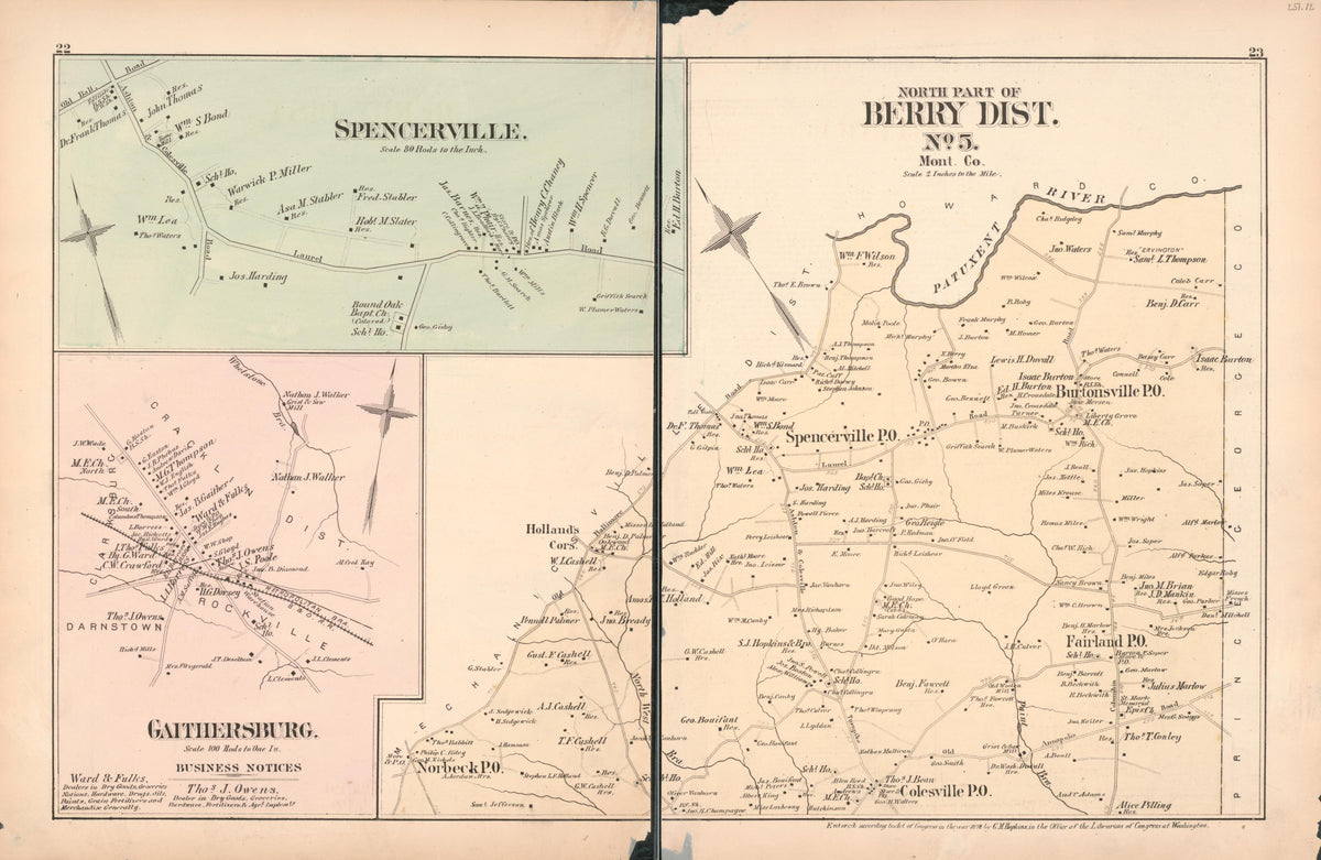 Image 10 of Atlas of Fifteen Miles Around Washington, Including the County of Prince George, Maryland from Atlas of Fifteen Miles Around Washington, Including the County of Prince George, Maryland 1878 by Relic Map Company