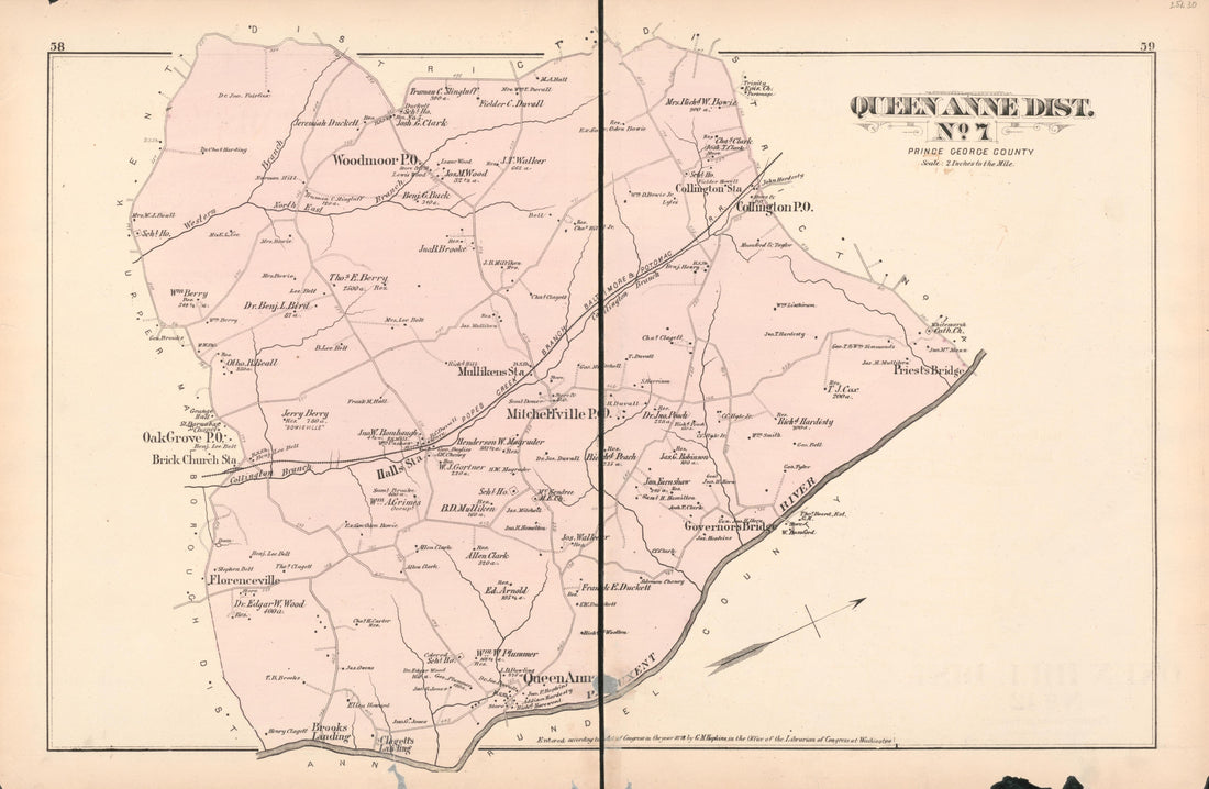 This old map of District of Columbia, Fairfax County, Maryland, Prince Georges County, , Virginia, Washington, Washington Metropolitan Area was created by Hopkins, Griffith Morgan in 1878