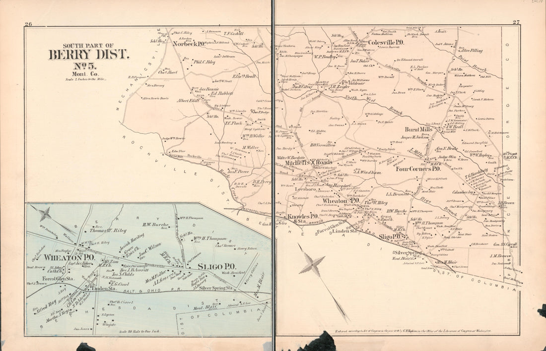 This old map of District of Columbia, Fairfax County, Maryland, Prince Georges County, , Virginia, Washington, Washington Metropolitan Area was created by Hopkins, Griffith Morgan in 1878