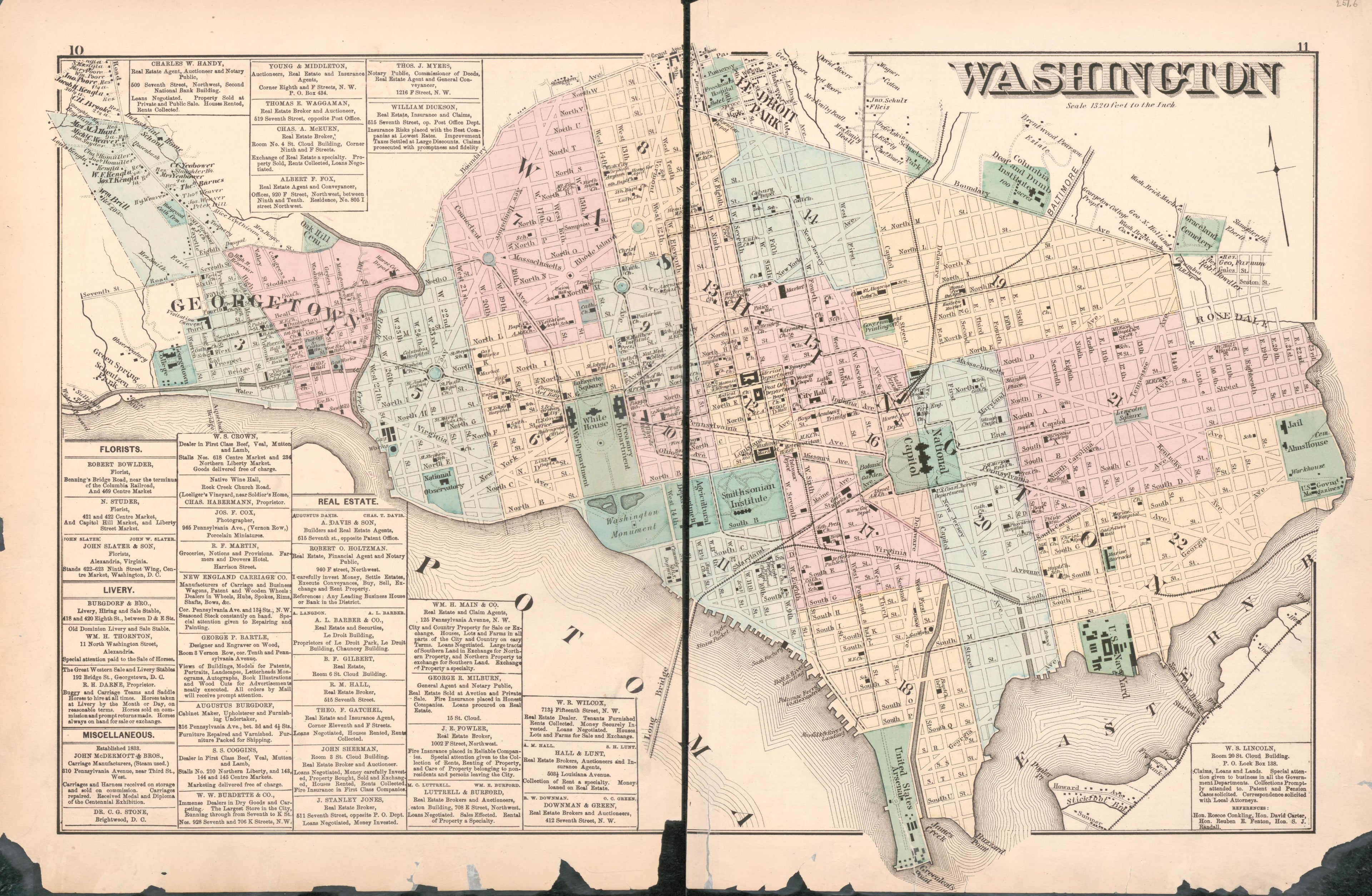 This old map of District of Columbia, Fairfax County, Maryland, Prince Georges County, , Virginia, Washington, Washington Metropolitan Area was created by Hopkins, Griffith Morgan in 1878
