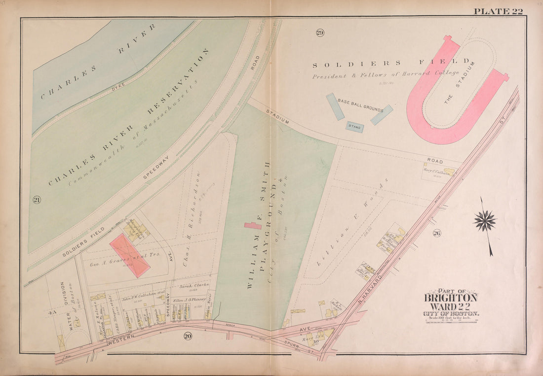 This old map of Boston, Brighton, Massachusetts, was created by Bromley, George Washington|Bromley, Walter Scott|G.W. Bromley & Co in 1925