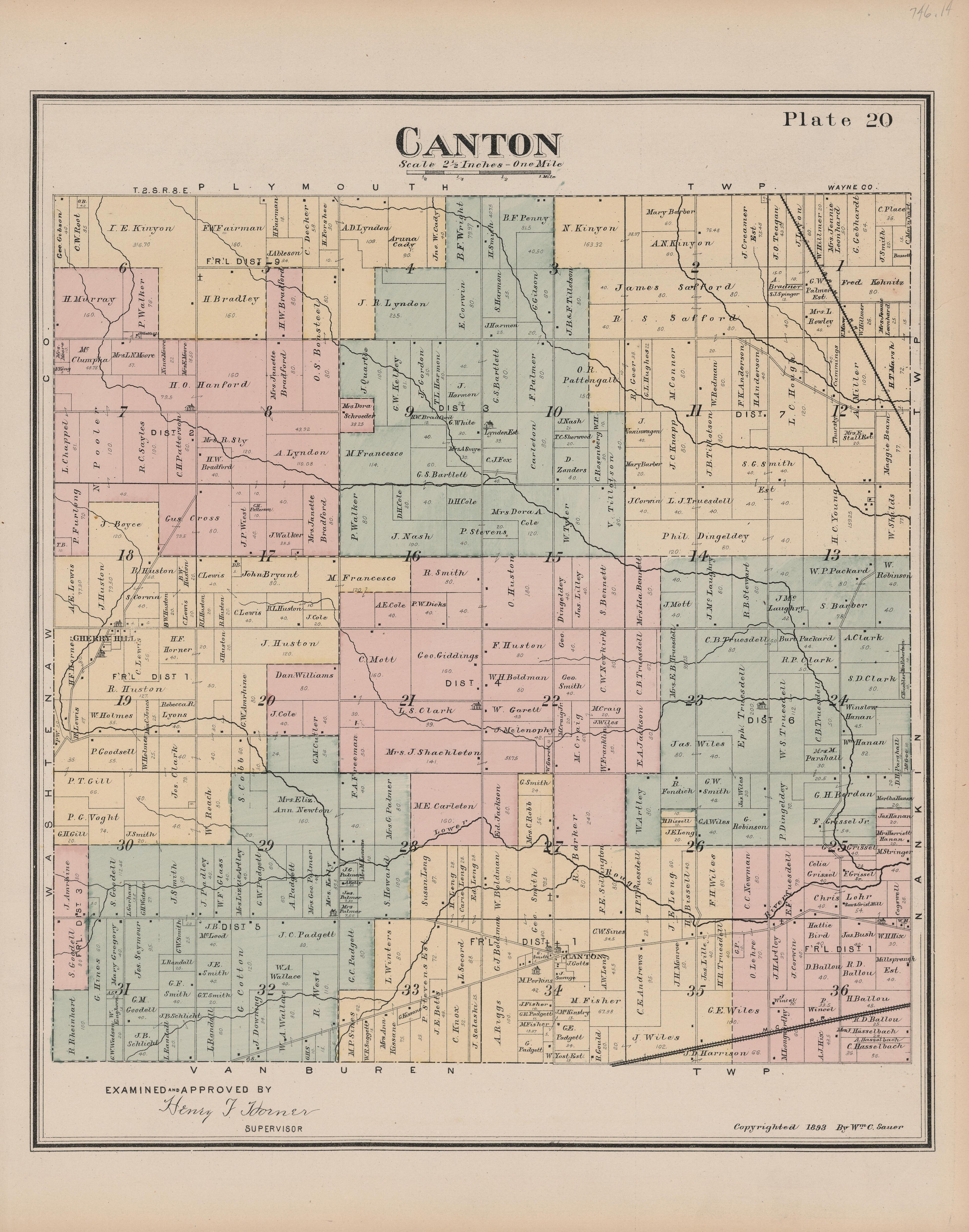 Image 22 of General Official Atlas of Wayne County, Michigan : Containing General Maps of Wayne County and City of Detroit, General Township Maps ... from General Official Atlas of Wayne County, Michigan : Containing General Maps of Wayne County and C... by Relic Map Company