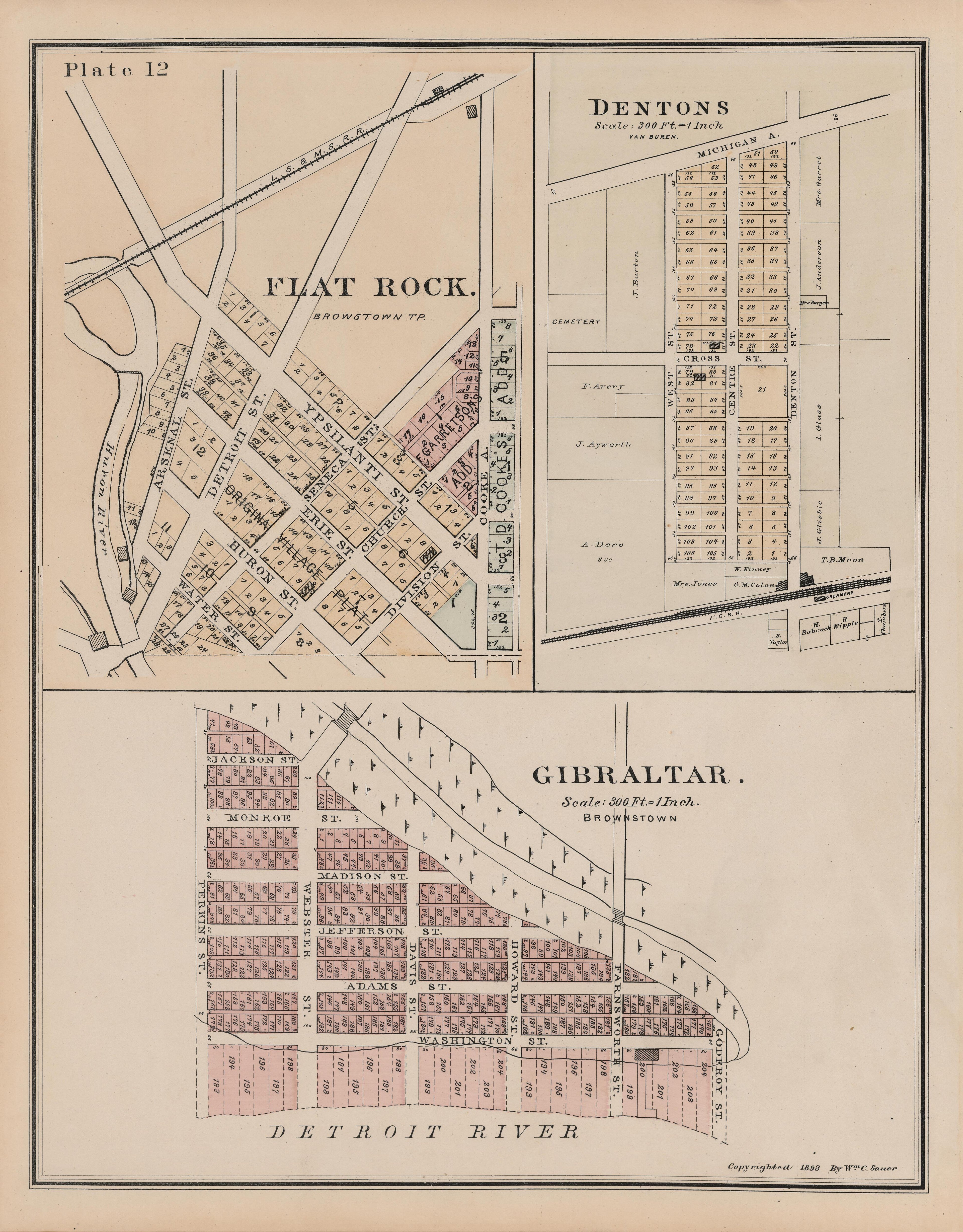 Image 14 of General Official Atlas of Wayne County, Michigan : Containing General Maps of Wayne County and City of Detroit, General Township Maps ... from General Official Atlas of Wayne County, Michigan : Containing General Maps of Wayne County and C... by Relic Map Company