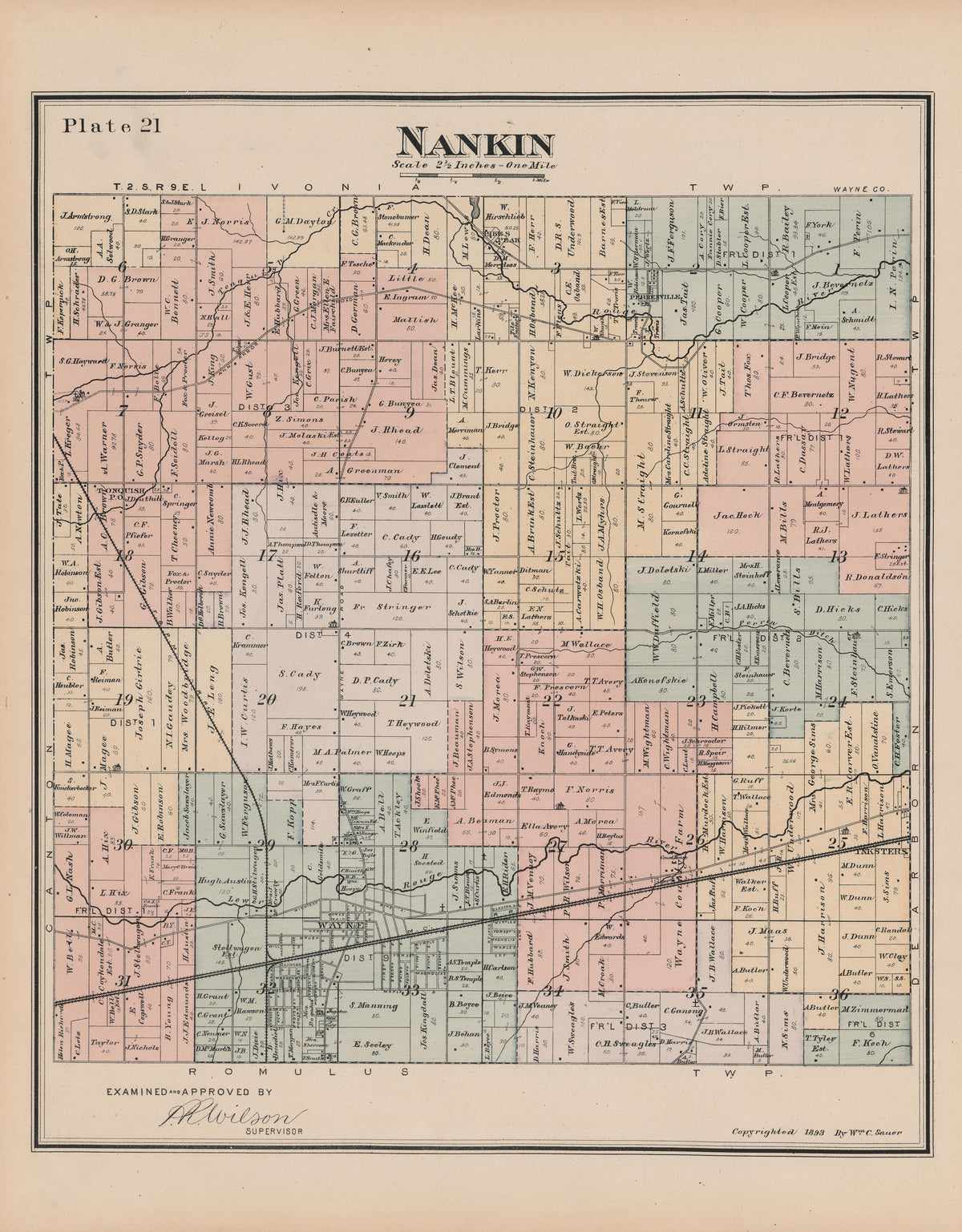 Image 23 of General Official Atlas of Wayne County, Michigan : Containing General Maps of Wayne County and City of Detroit, General Township Maps ... from General Official Atlas of Wayne County, Michigan : Containing General Maps of Wayne County and C... by Relic Map Company