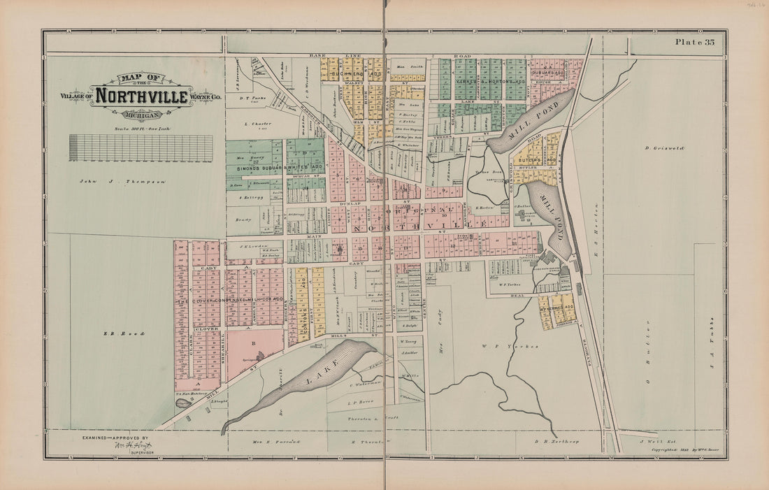 This old map of Michigan, , Wayne County was created by Sauer, Wm. C. in 1893