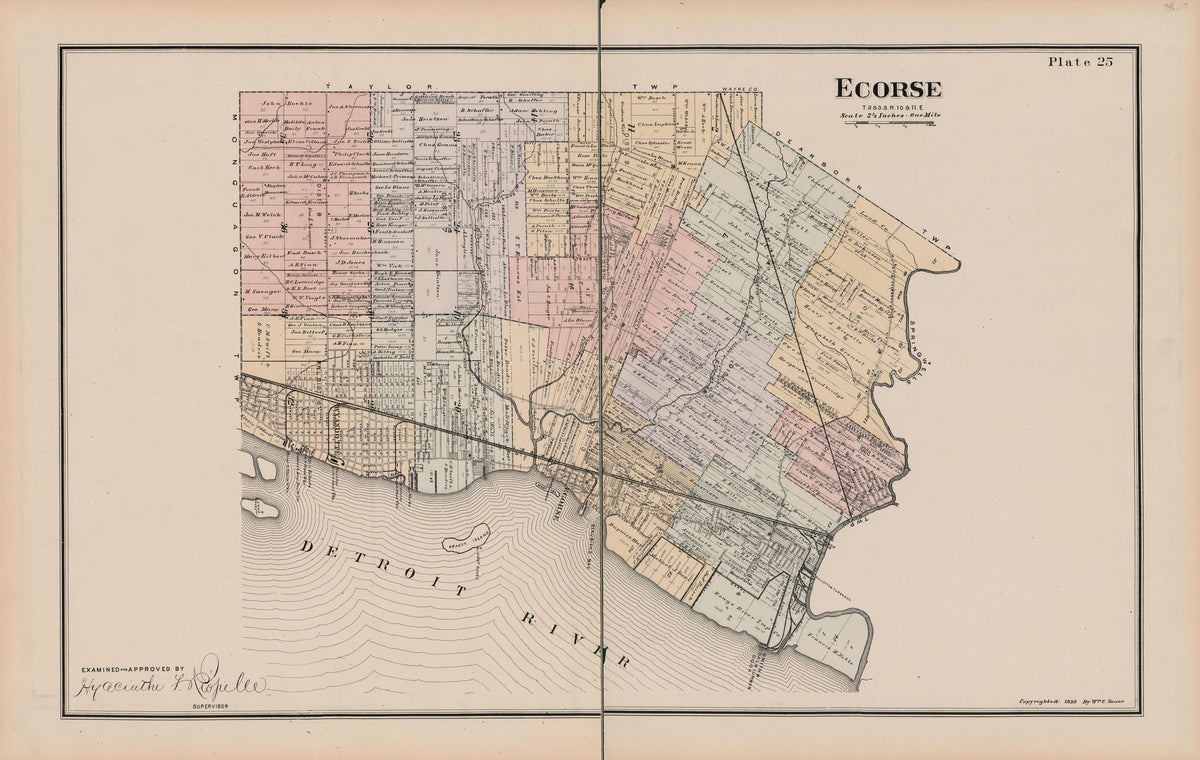 Image 27 of General Official Atlas of Wayne County, Michigan : Containing General Maps of Wayne County and City of Detroit, General Township Maps ... from General Official Atlas of Wayne County, Michigan : Containing General Maps of Wayne County and C... by Relic Map Company