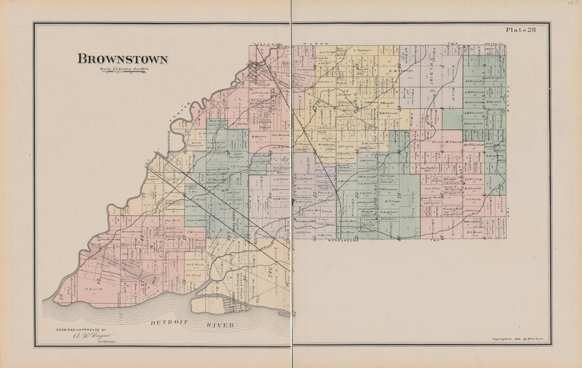 Image 30 of General Official Atlas of Wayne County, Michigan : Containing General Maps of Wayne County and City of Detroit, General Township Maps ... from General Official Atlas of Wayne County, Michigan : Containing General Maps of Wayne County and C... by Relic Map Company
