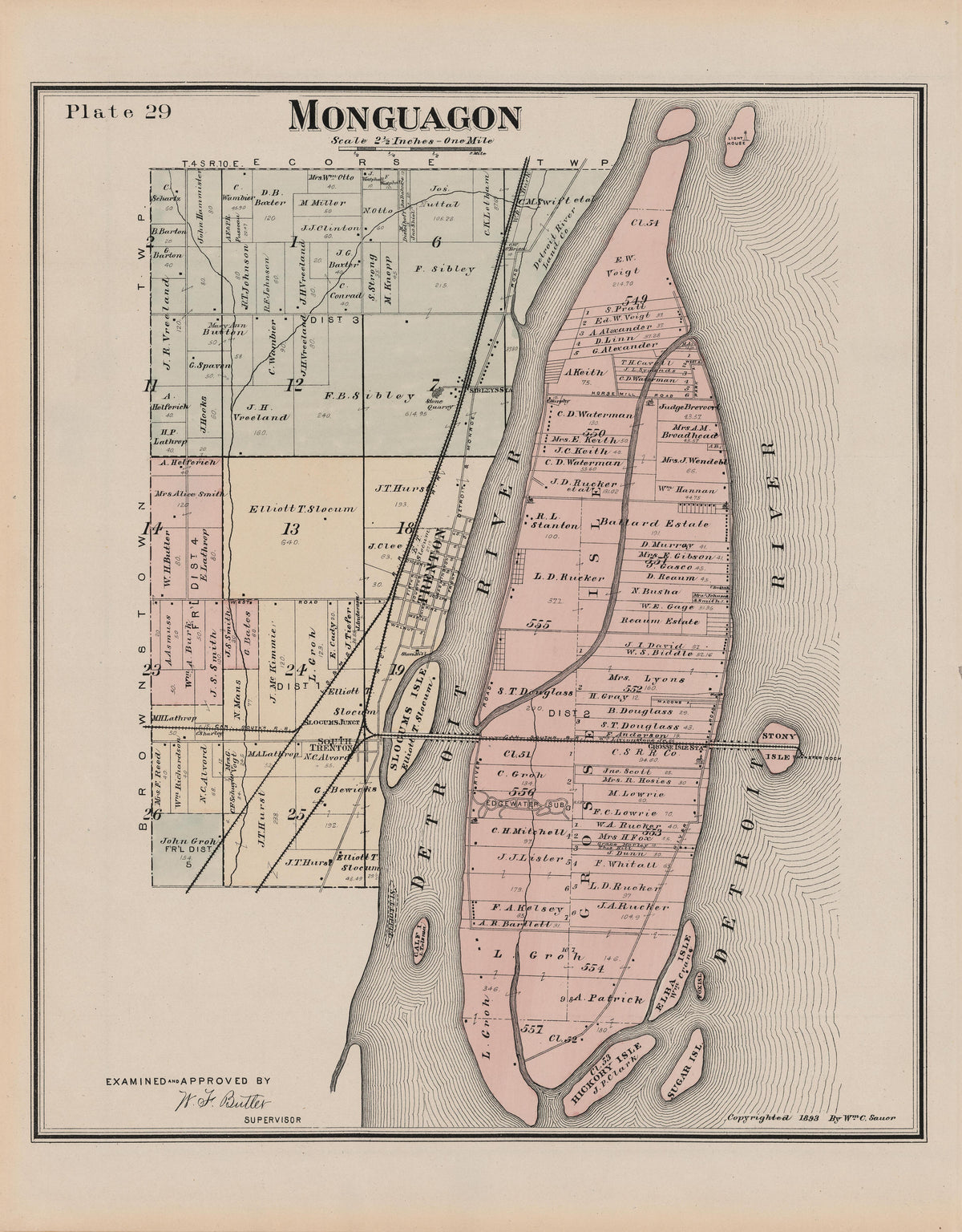 Image 31 of General Official Atlas of Wayne County, Michigan : Containing General Maps of Wayne County and City of Detroit, General Township Maps ... from General Official Atlas of Wayne County, Michigan : Containing General Maps of Wayne County and C... by Relic Map Company